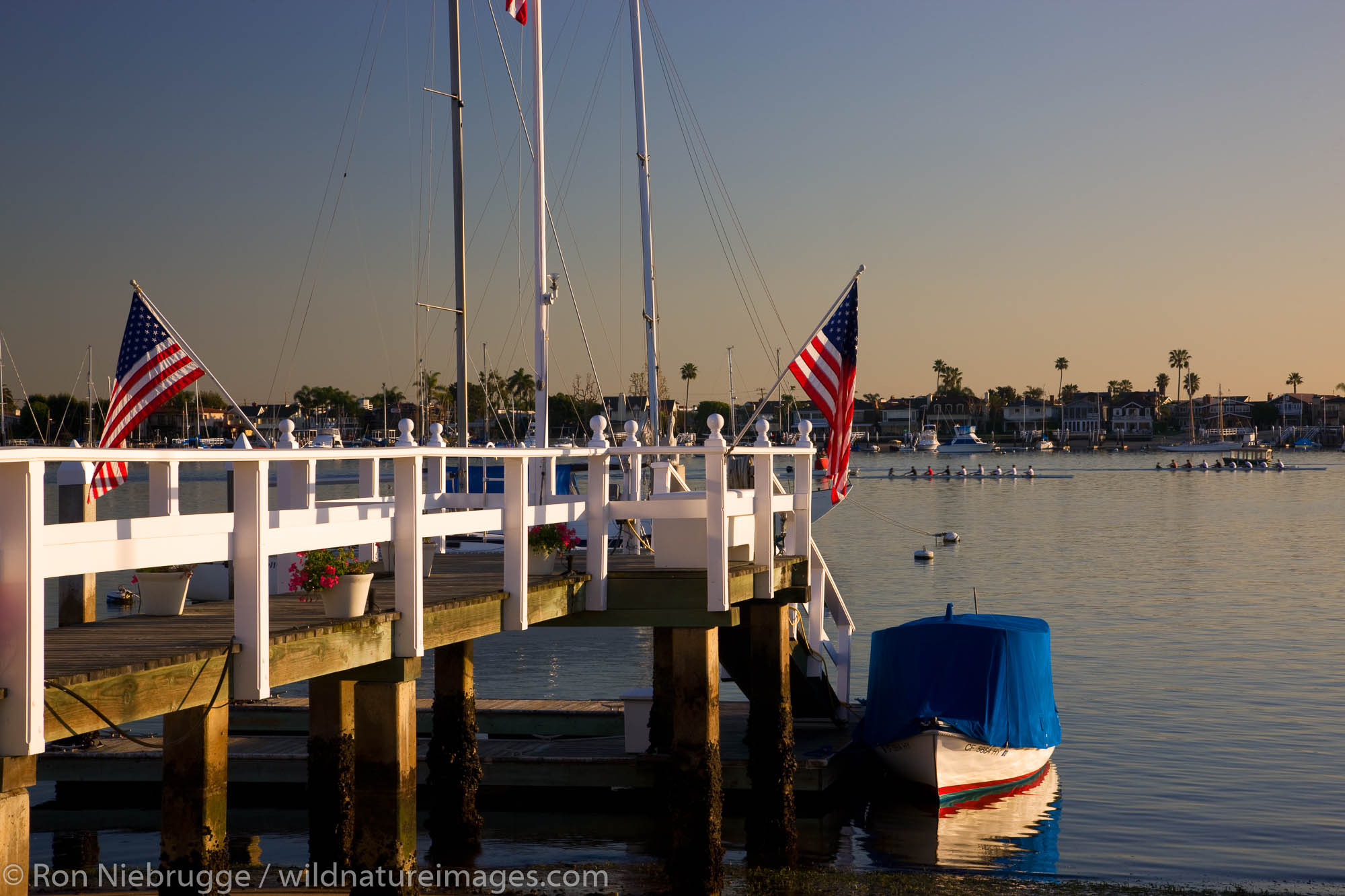 Scenic Balboa Island, Newport Beach, Orange County, California.