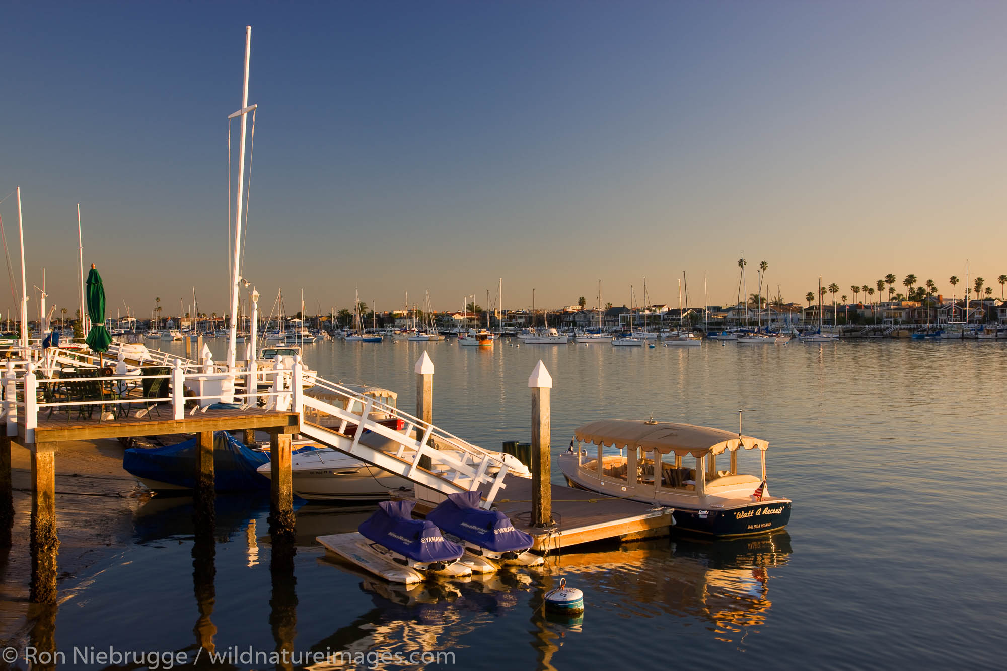 Scenic Balboa Island, Newport Beach, Orange County, California.