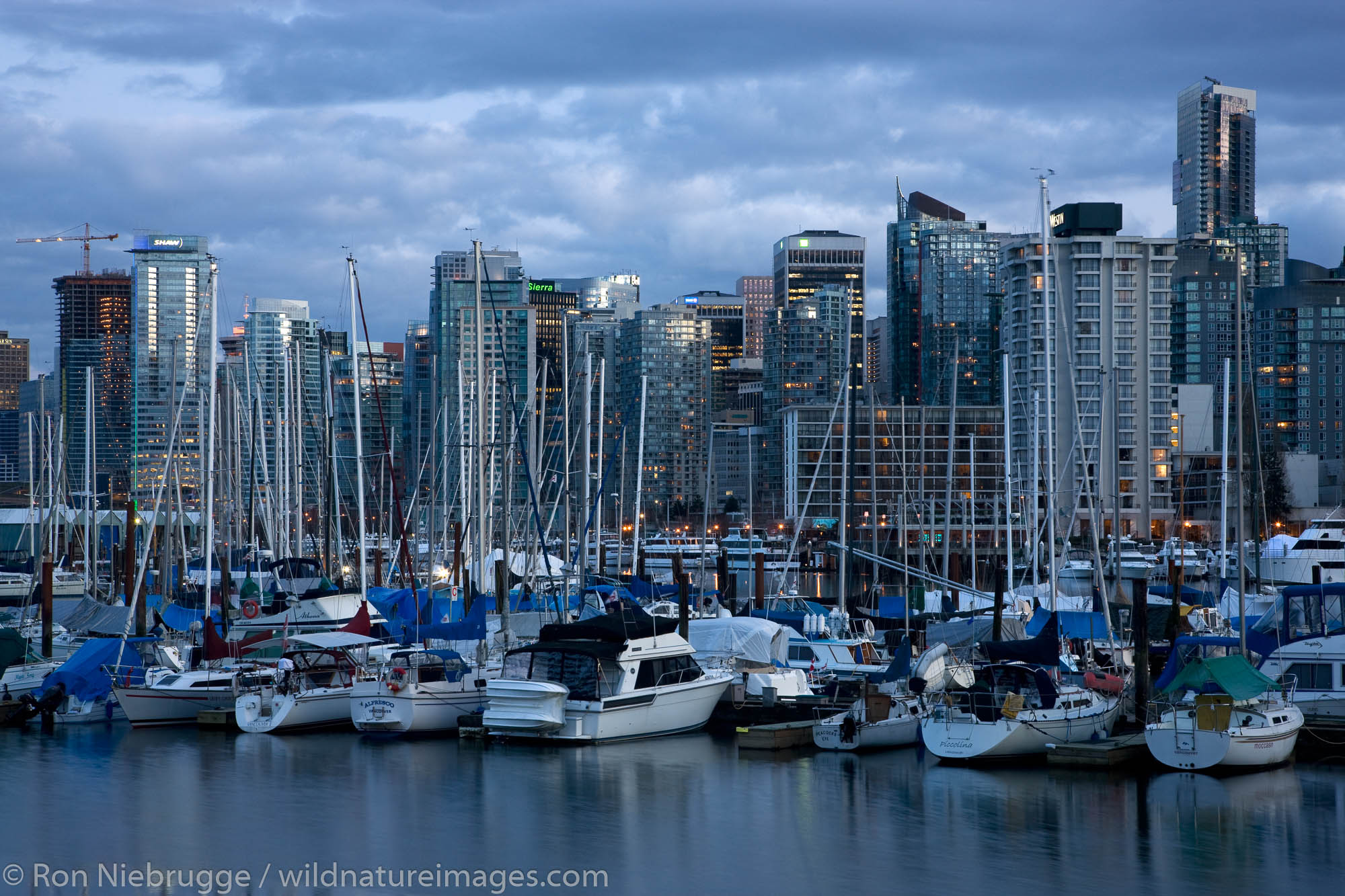 The city skyline of Vancouver, host of the 2010 Winter Olympics, British Columbia, Canada.
