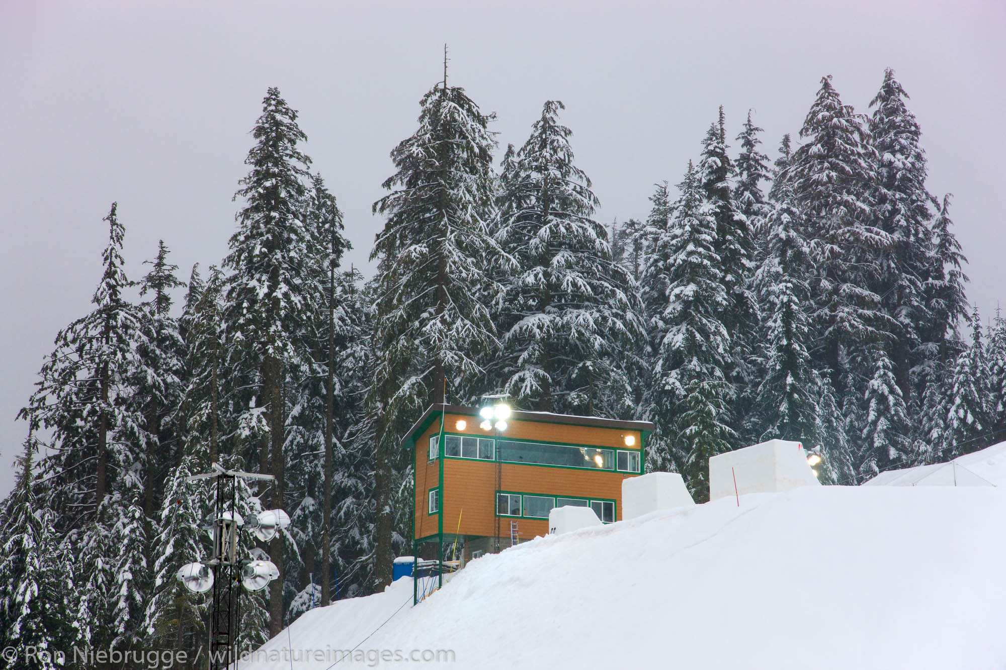 Cypress Mountain, the venue for freestyle skiing and snowboarding in the  2010 Vancouver Winter Olympics, British Columbia, Canada...
