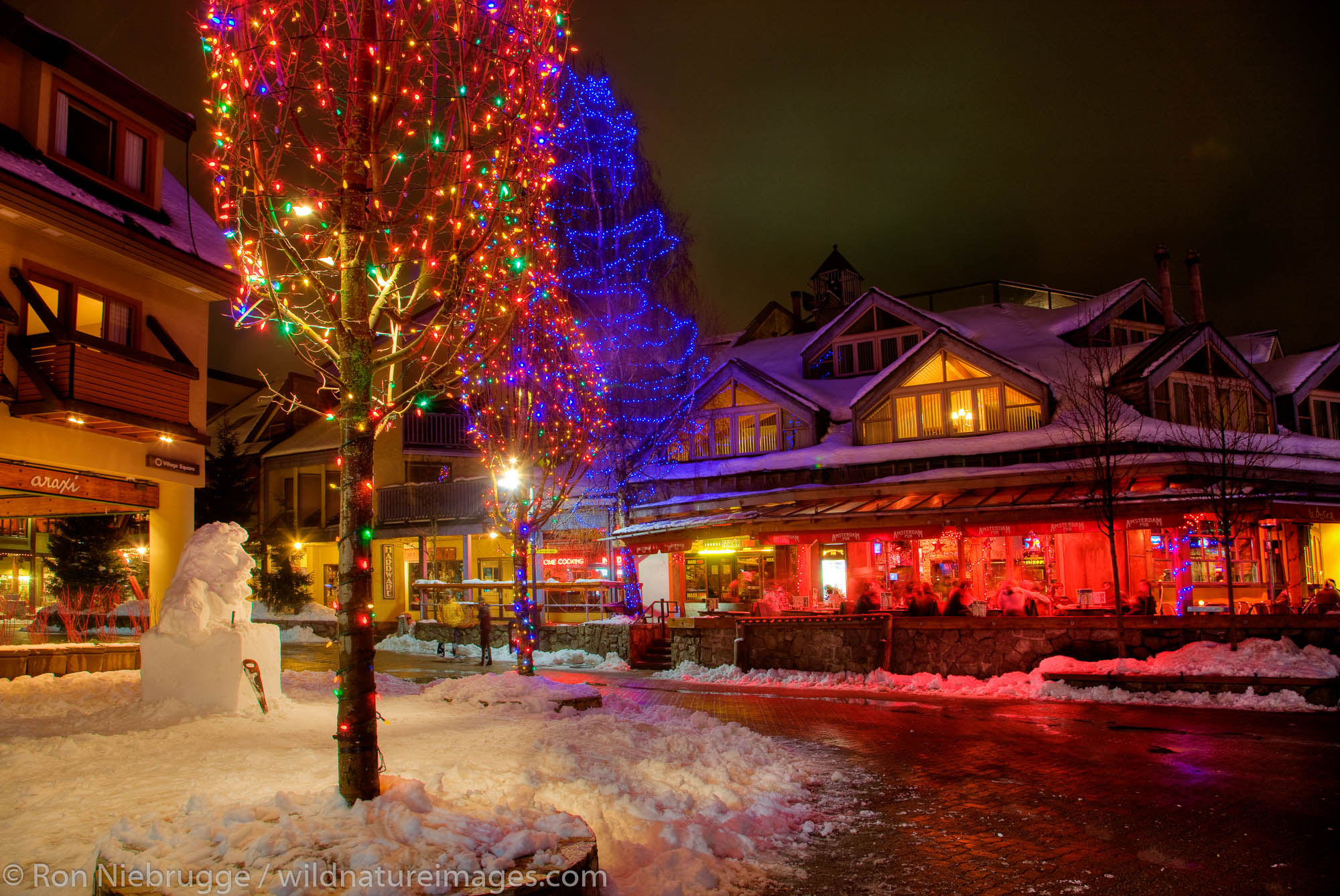 The town of Whistler, one of the host venues for the 2010 Vancouver Winter Olympics, British Columbia, Canada.