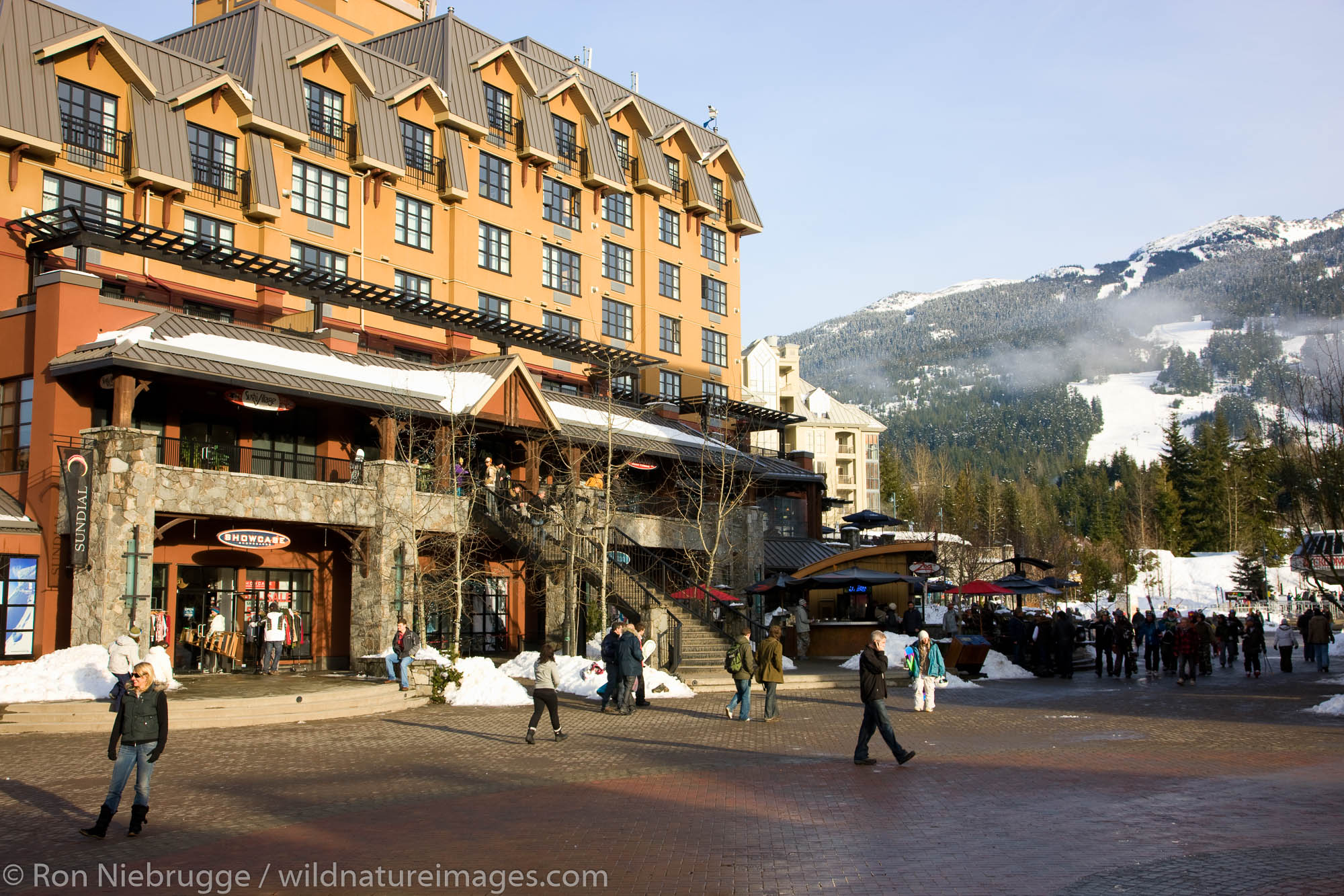 Whistler Village, host of the 2010 Vancouver Winter Olympics, Whistler, British Columbia, Canada.