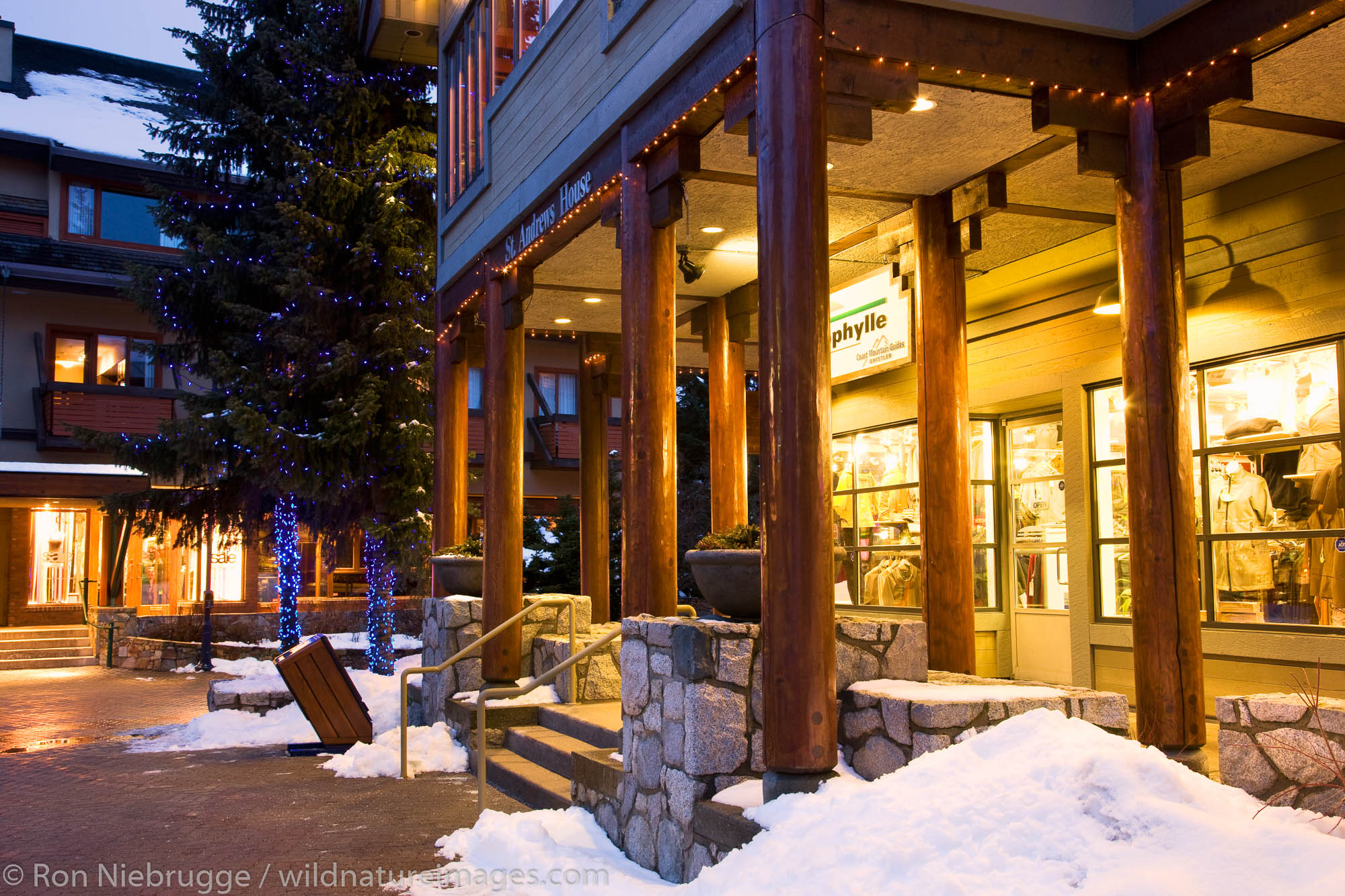 Whistler Village, host of the 2010 Vancouver Winter Olympics, Whistler, British Columbia, Canada.