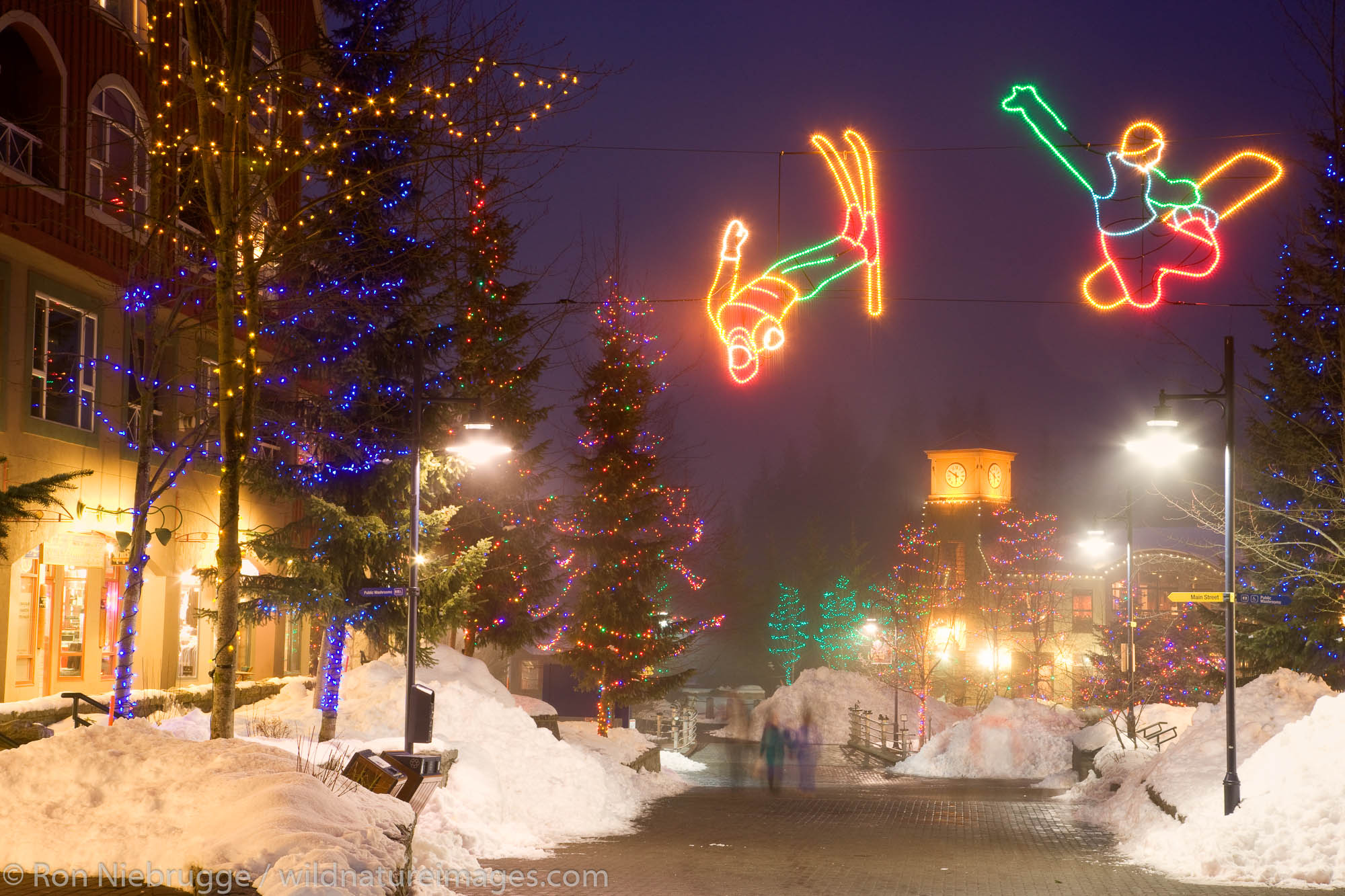 Whistler Village, host of the 2010 Vancouver Winter Olympics, Whistler, British Columbia, Canada.