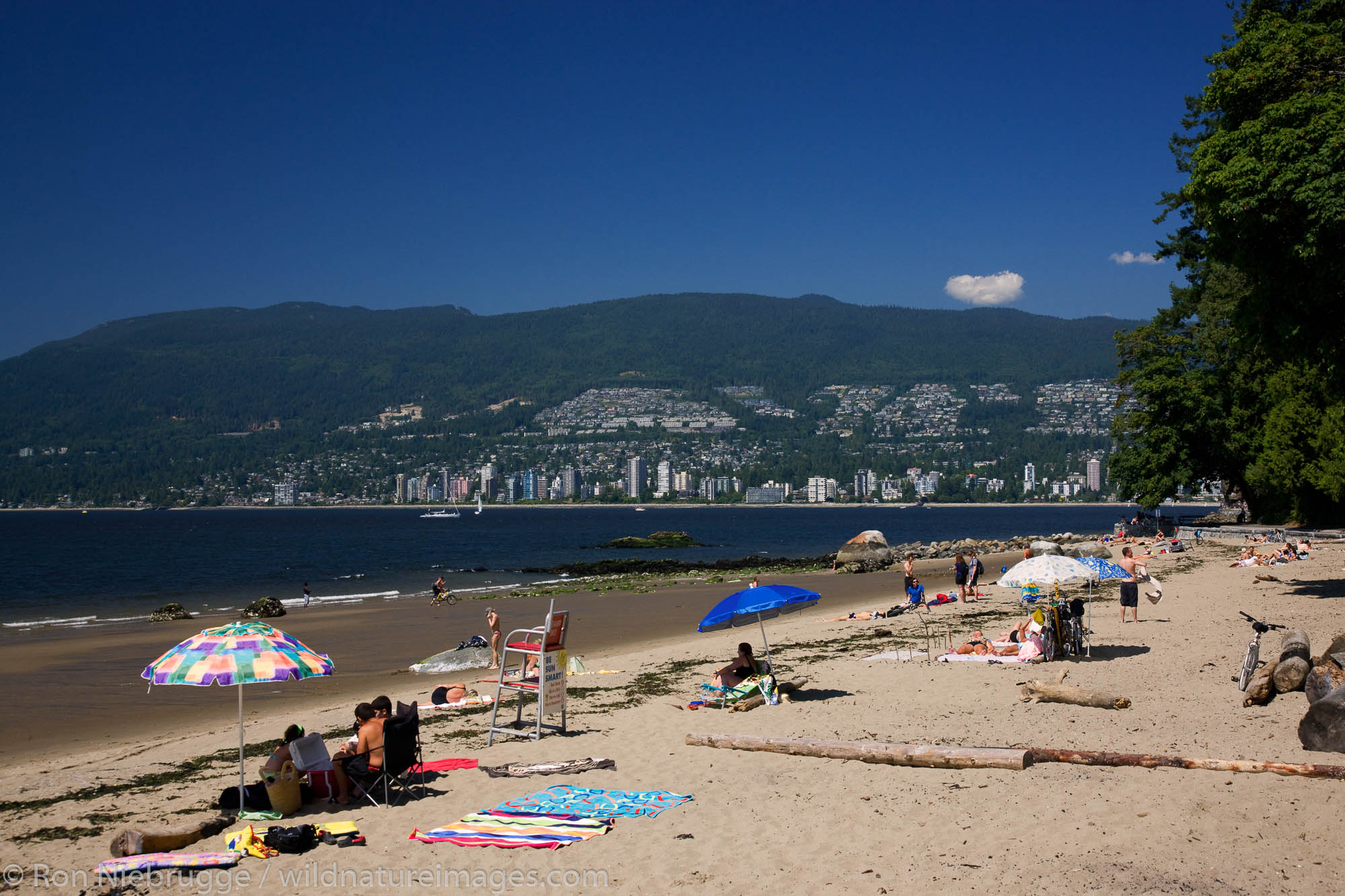 English Bay and Third Beach, Stanley Park, Vancouver, British Columbia, Canada.