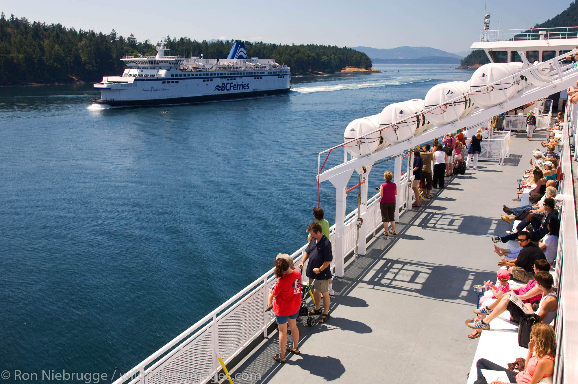 BC Ferries running between Tsawwassen and Swartz Bay on Vancouver Island, British Columbia, Canada.