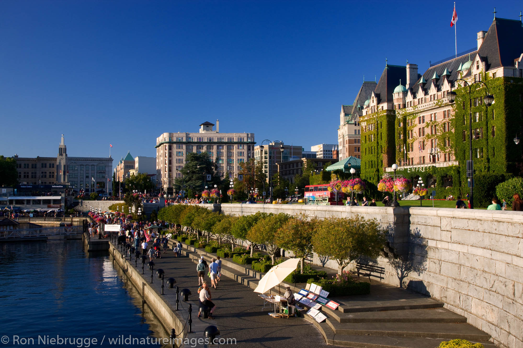 The historic Empress Hotel located on the Inner Harbour, Victoria, Vancouver Island, British Columbia, Canada.