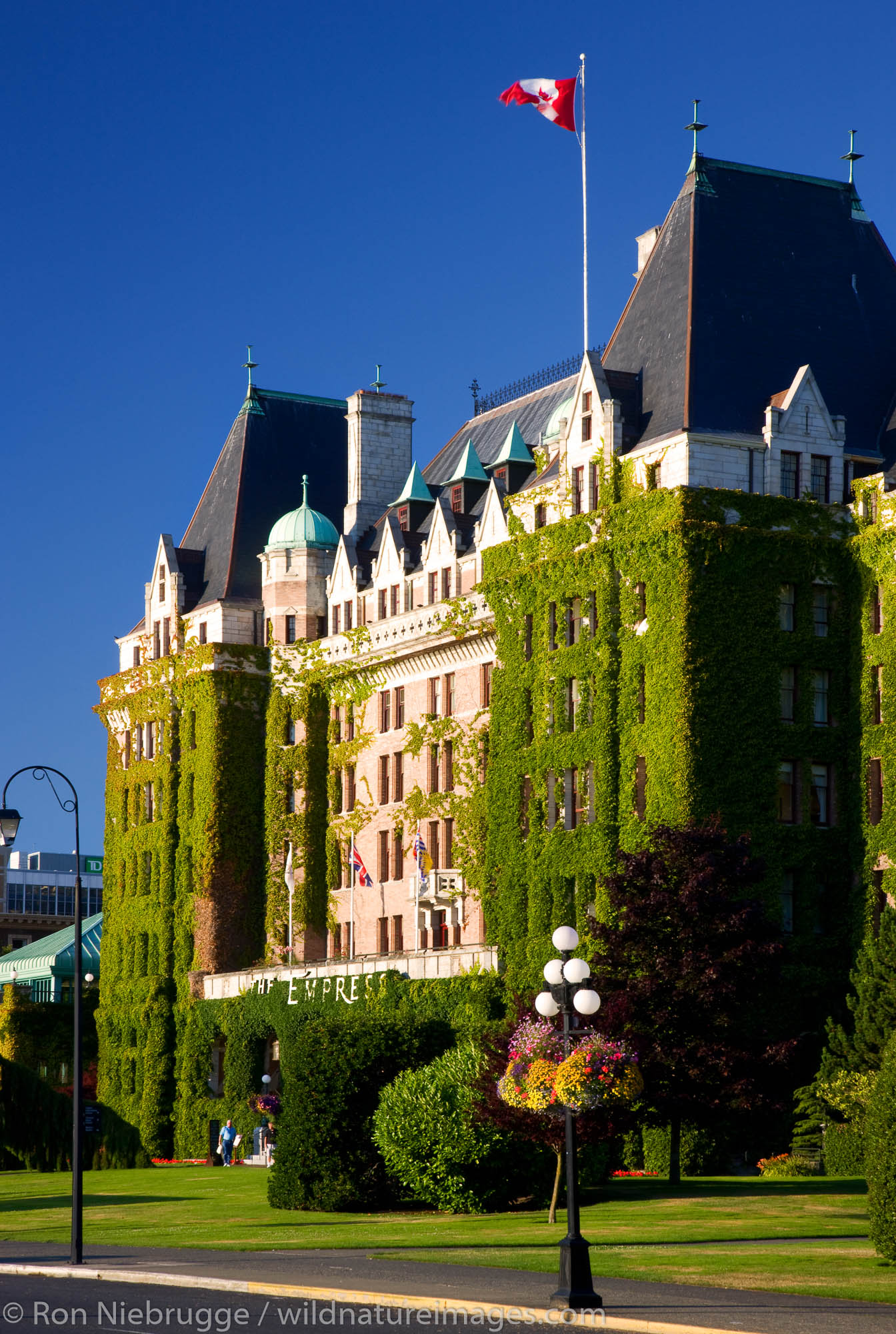 The historic Empress Hotel located on the Inner Harbour, Victoria, Vancouver Island, British Columbia, Canada.
