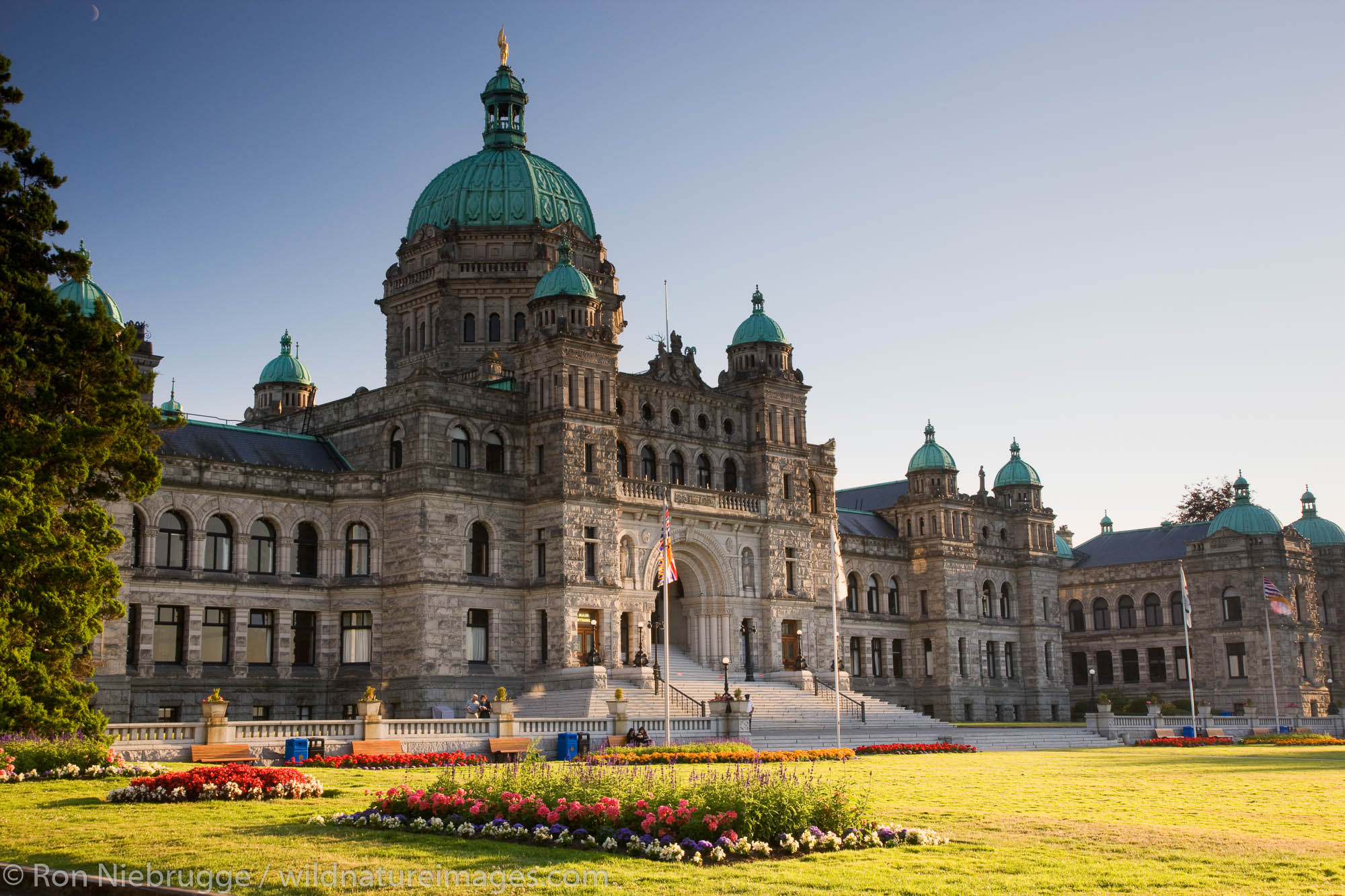 The Legislative or Parliament Buildings located on the Inner Harbour, Victoria, Vancouver Island, British Columbia, Canada.