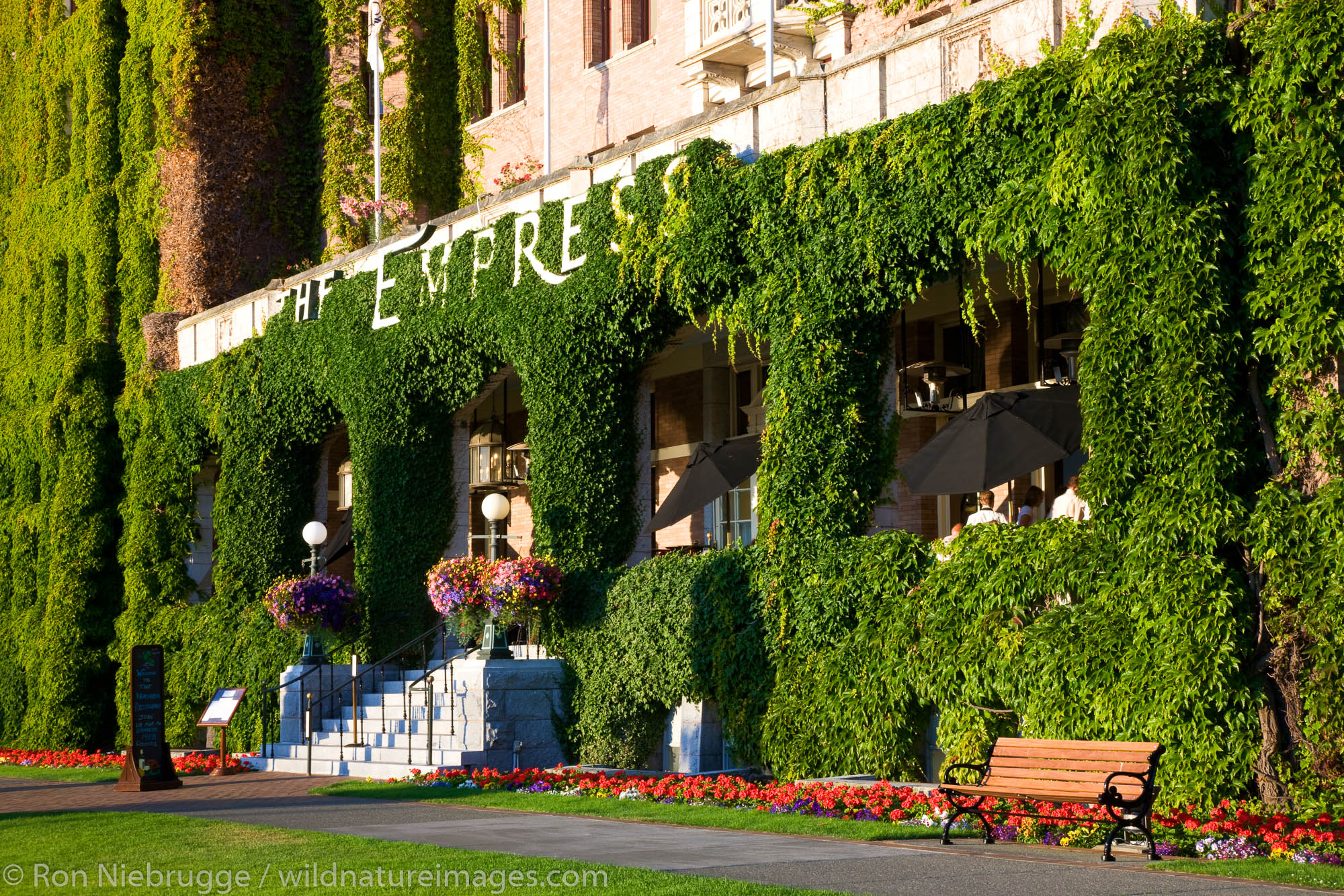 The historic Empress Hotel located on the Inner Harbour, Victoria, Vancouver Island, British Columbia, Canada.