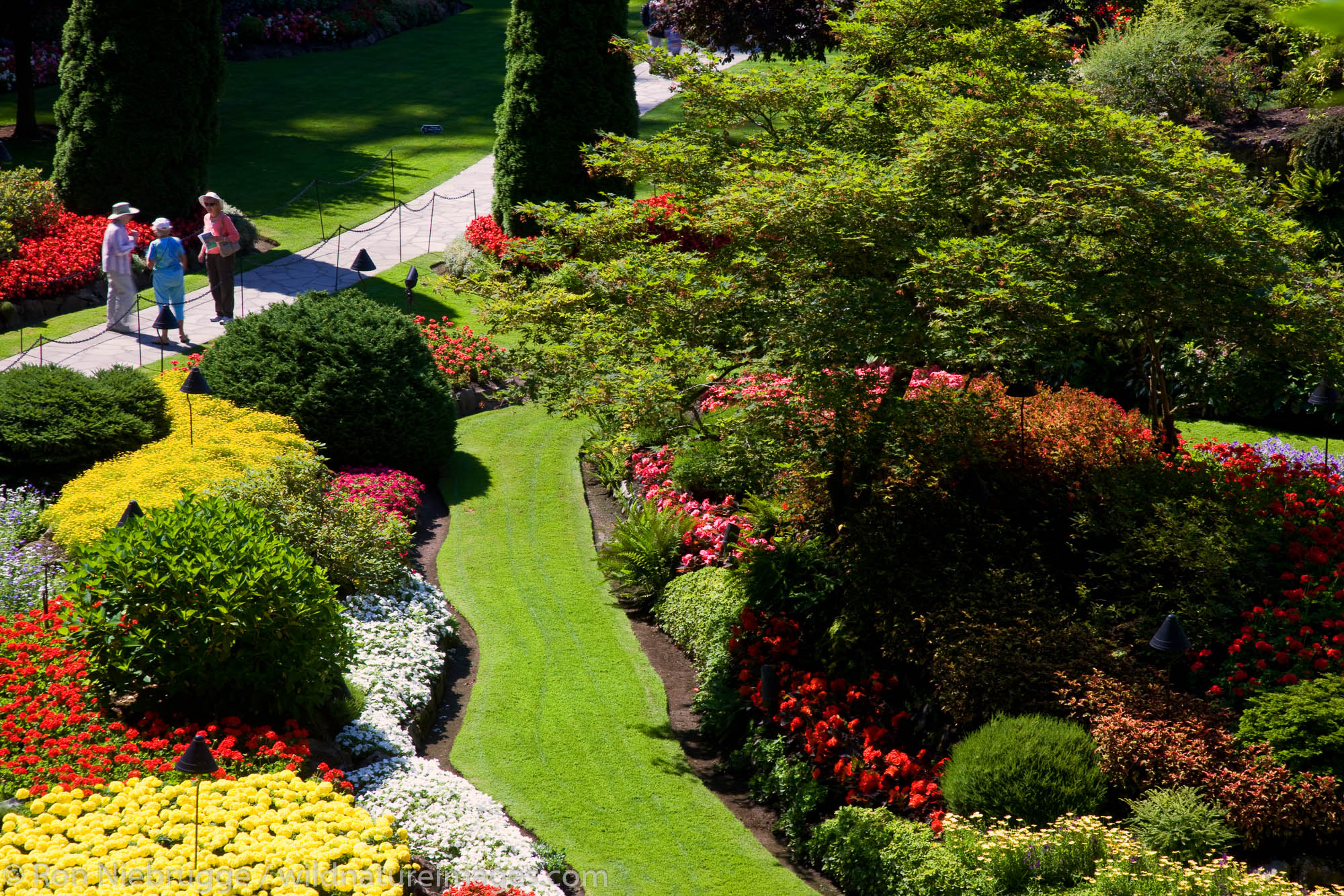 Sunken Garden at the Butchart Gardens, Victoria, Vancouver Island, British Columbia, Canada.