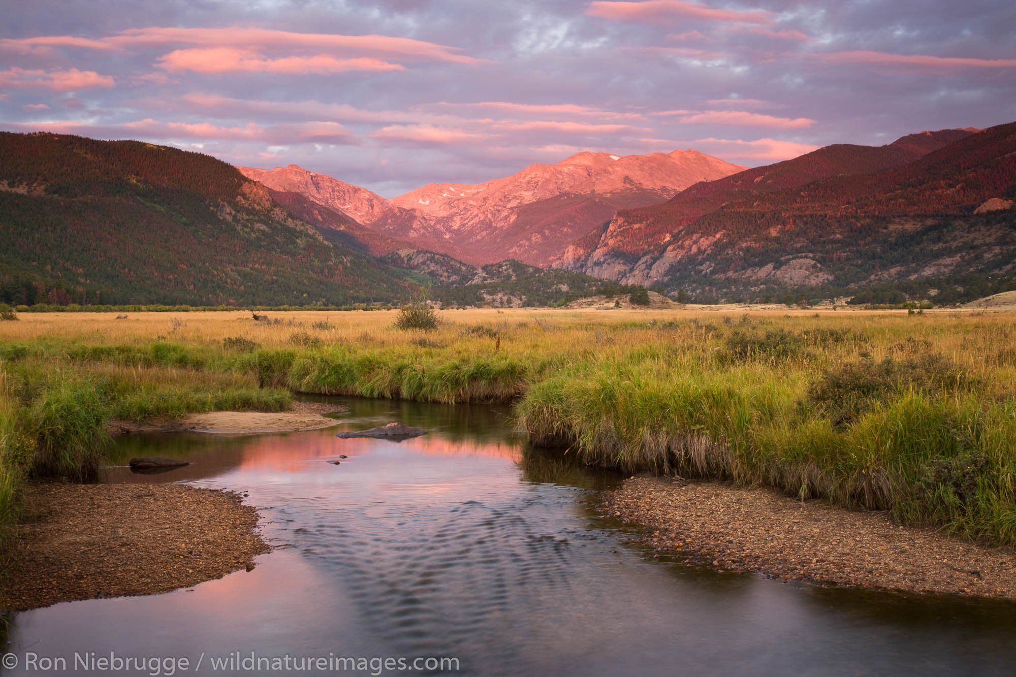 Sunrise at Moraine Park, Rocky Mountain National Park, Colorado.