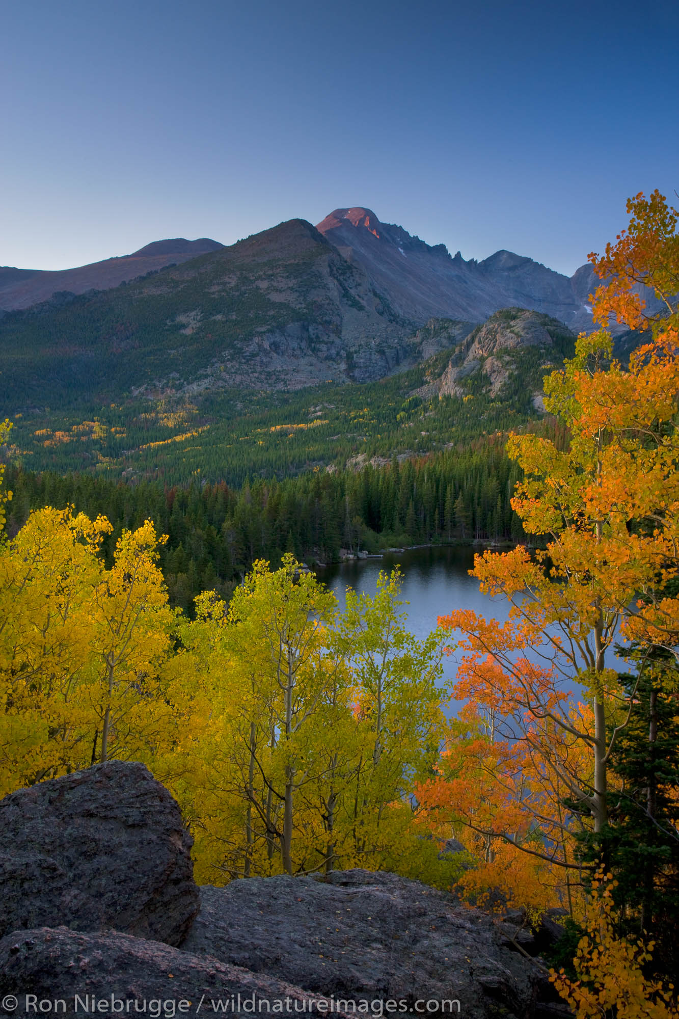 Autumn colors at Bear Lake, Rocky Mountain National Park, Colorado.