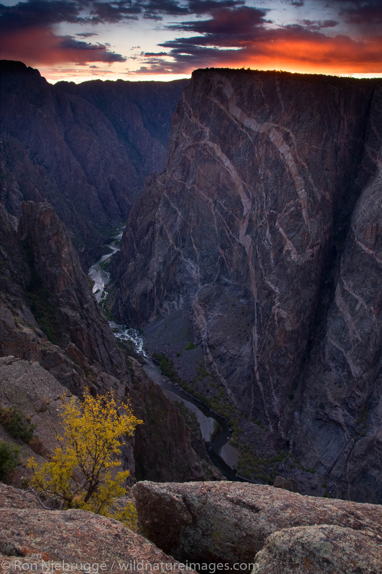 Painted Wall, Black Canyon of the Gunnison National Park, Colorado.