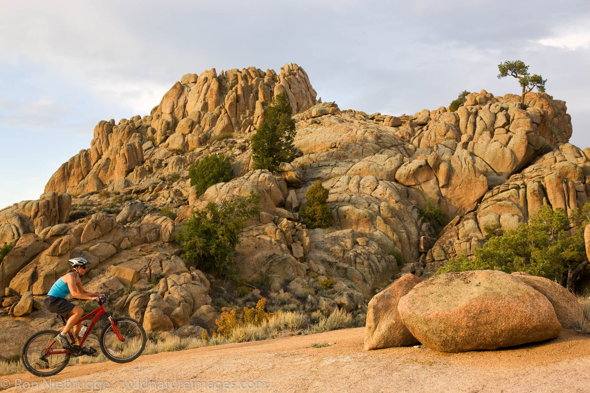Mountain biking on the Hartman Rocks Recreation Area trails, Gunnison, Colorado.  (model released)
