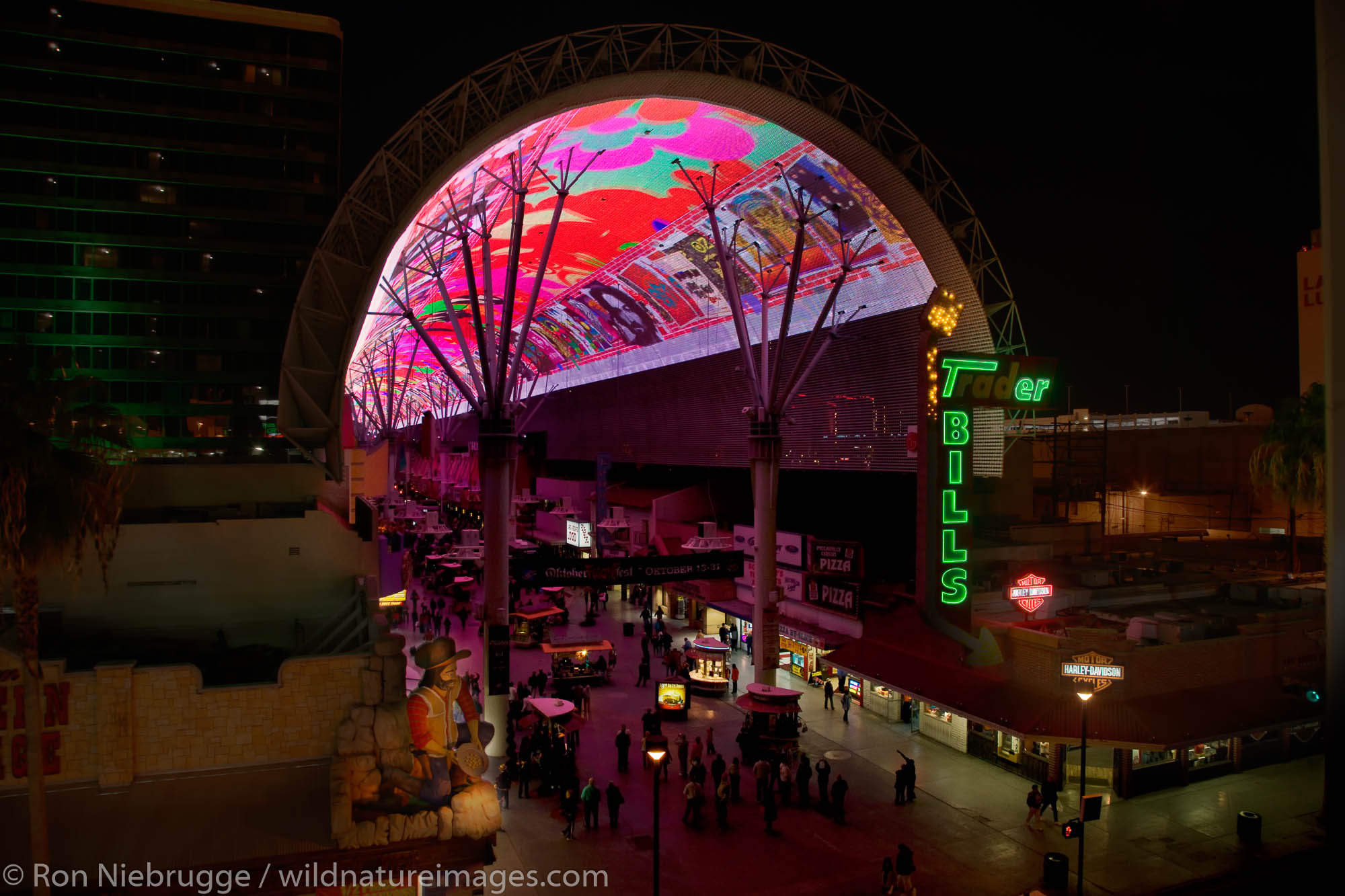 Laser light show, Downtown Las Vegas, Nevada.
