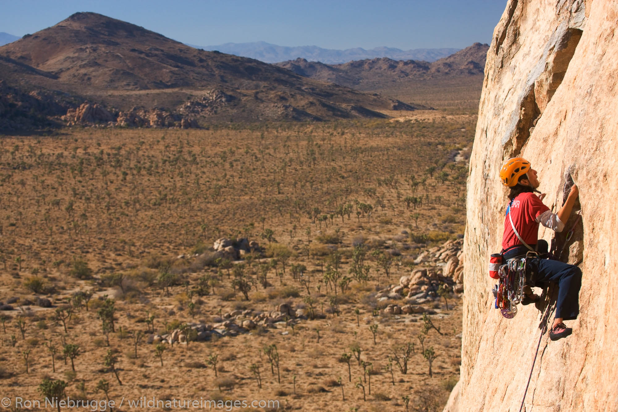 Rock climbers in Joshua Tree National Park, California.  (Model released)