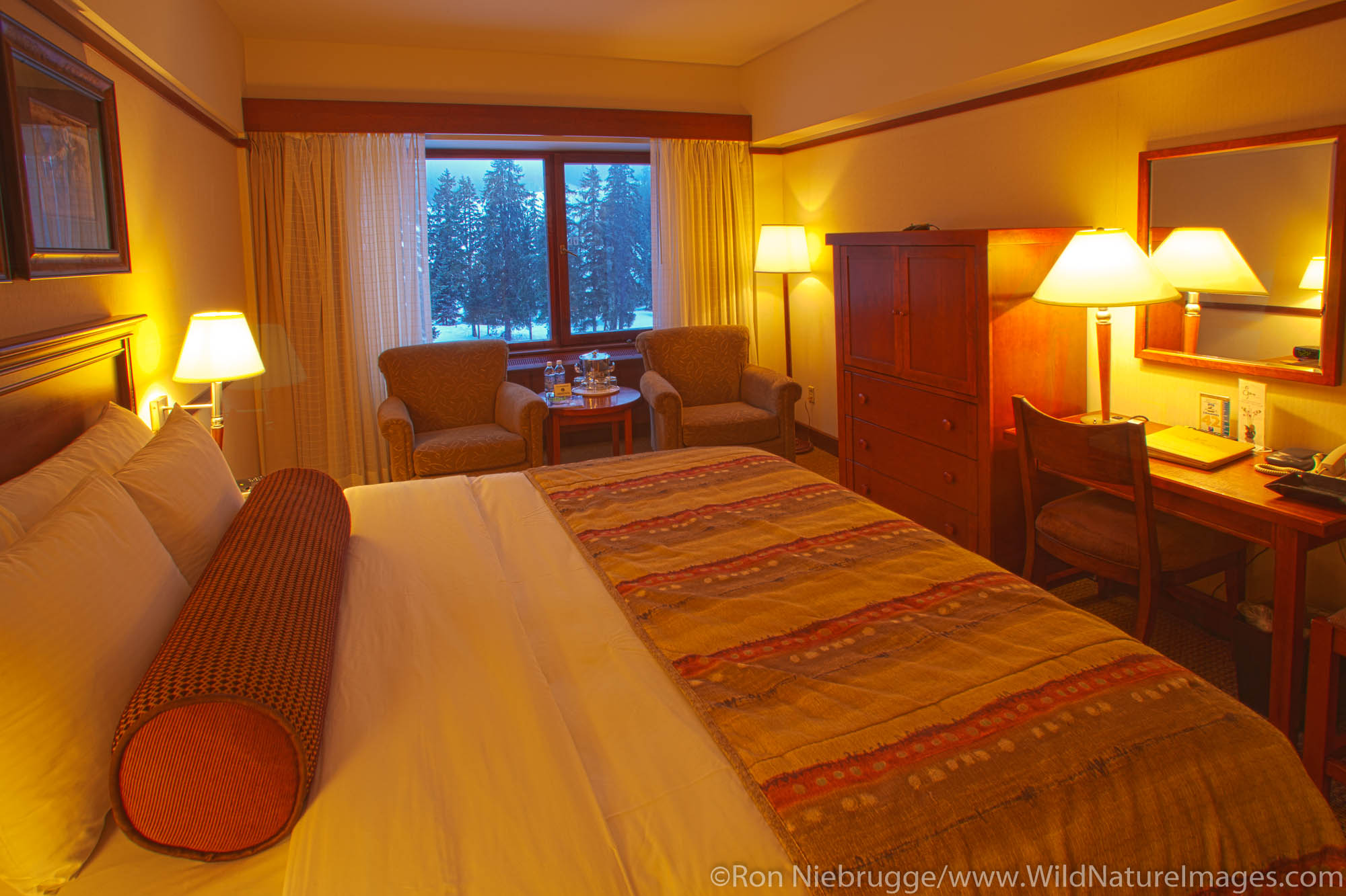 Room at the Alyeska Resort, Girdwood, Alaska.