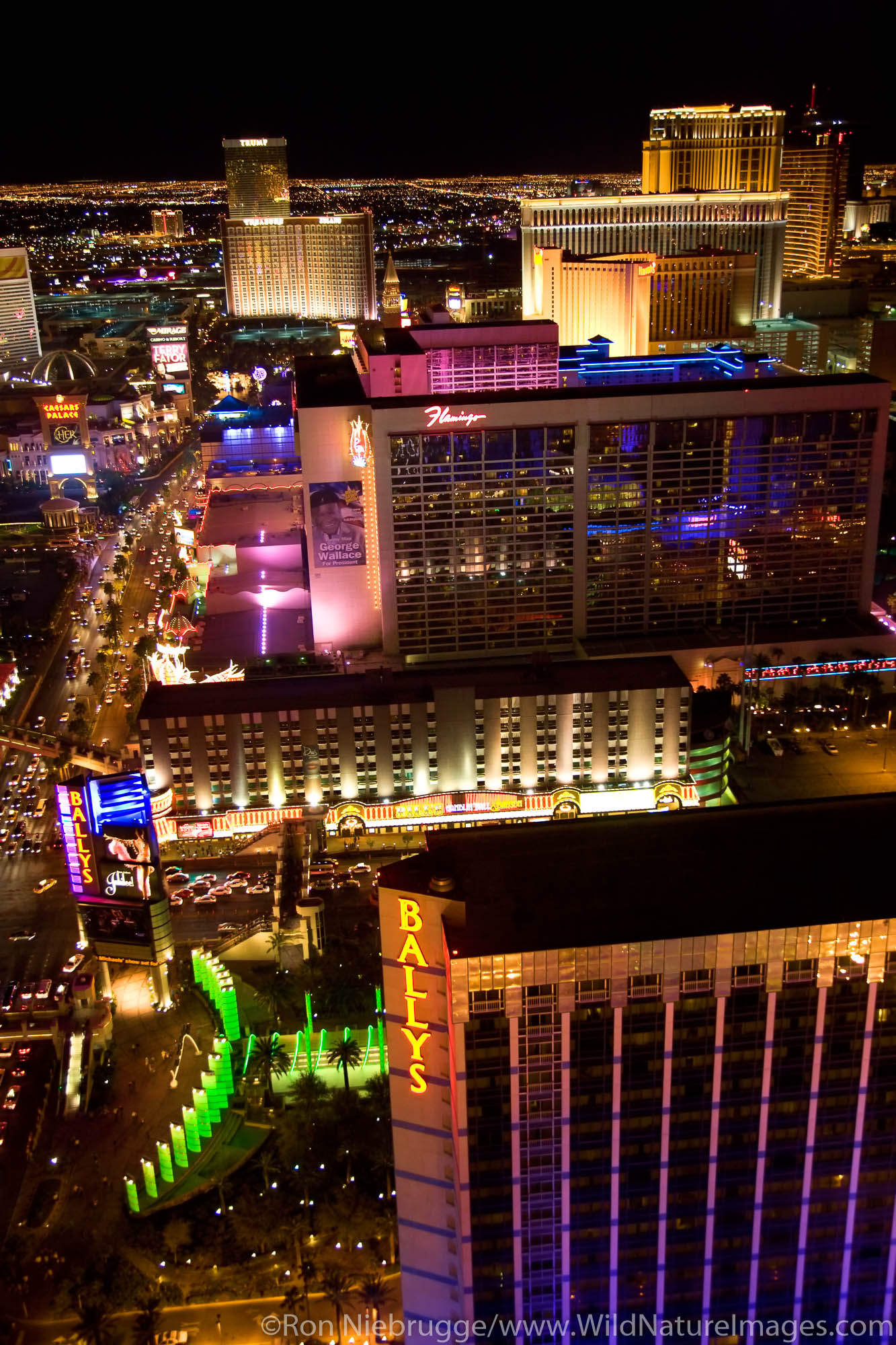 The Strip at night, Las Vegas, Nevada.
