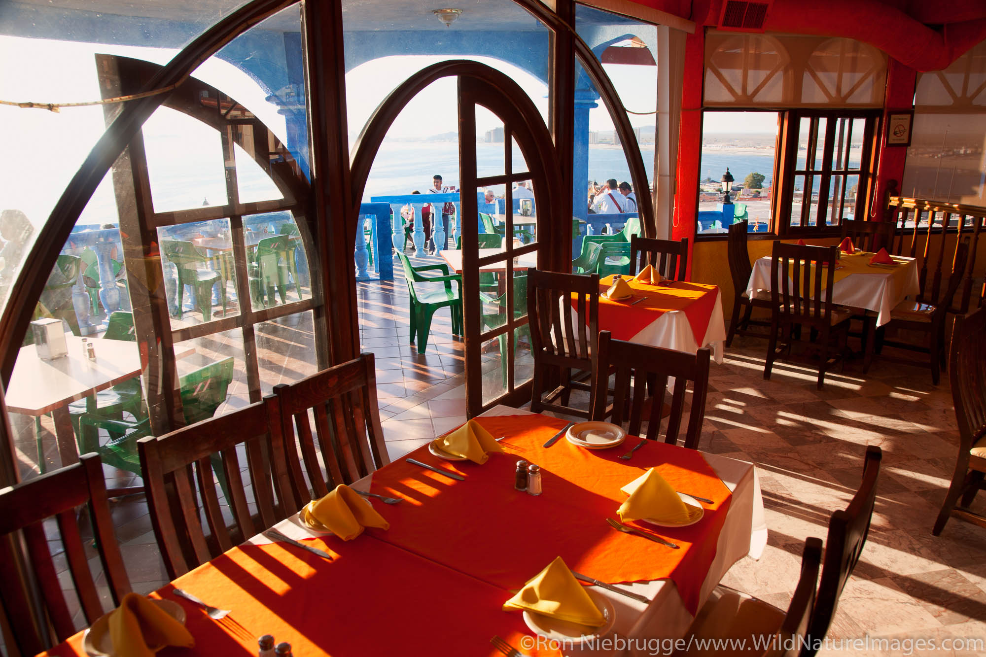 La Casa Del Capitan restaurant over looking the Sea of Cortez, Rocky Point, Mexico.