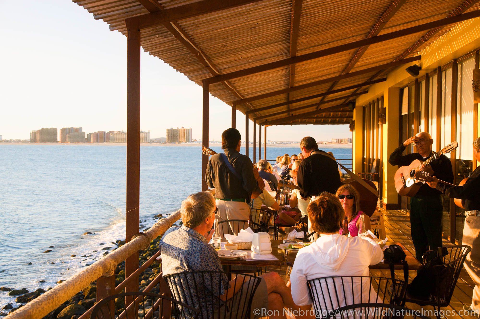 A restaurant over looking the Sea of Cortez, Rocky Point, Mexico.