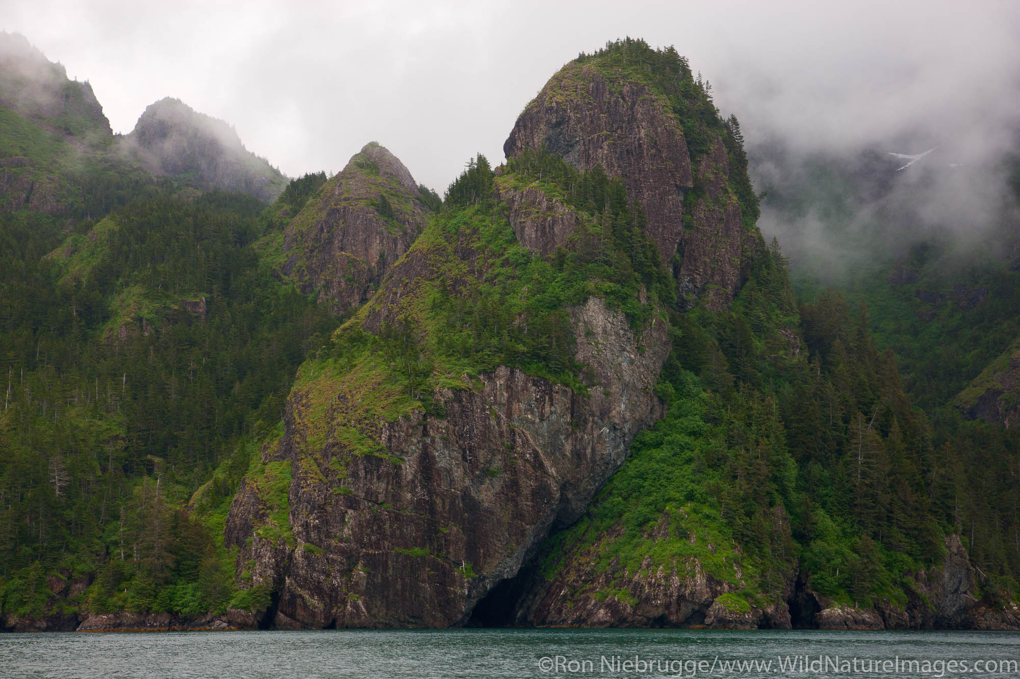 Resurrection Bay coast, near Seward, Alaska.