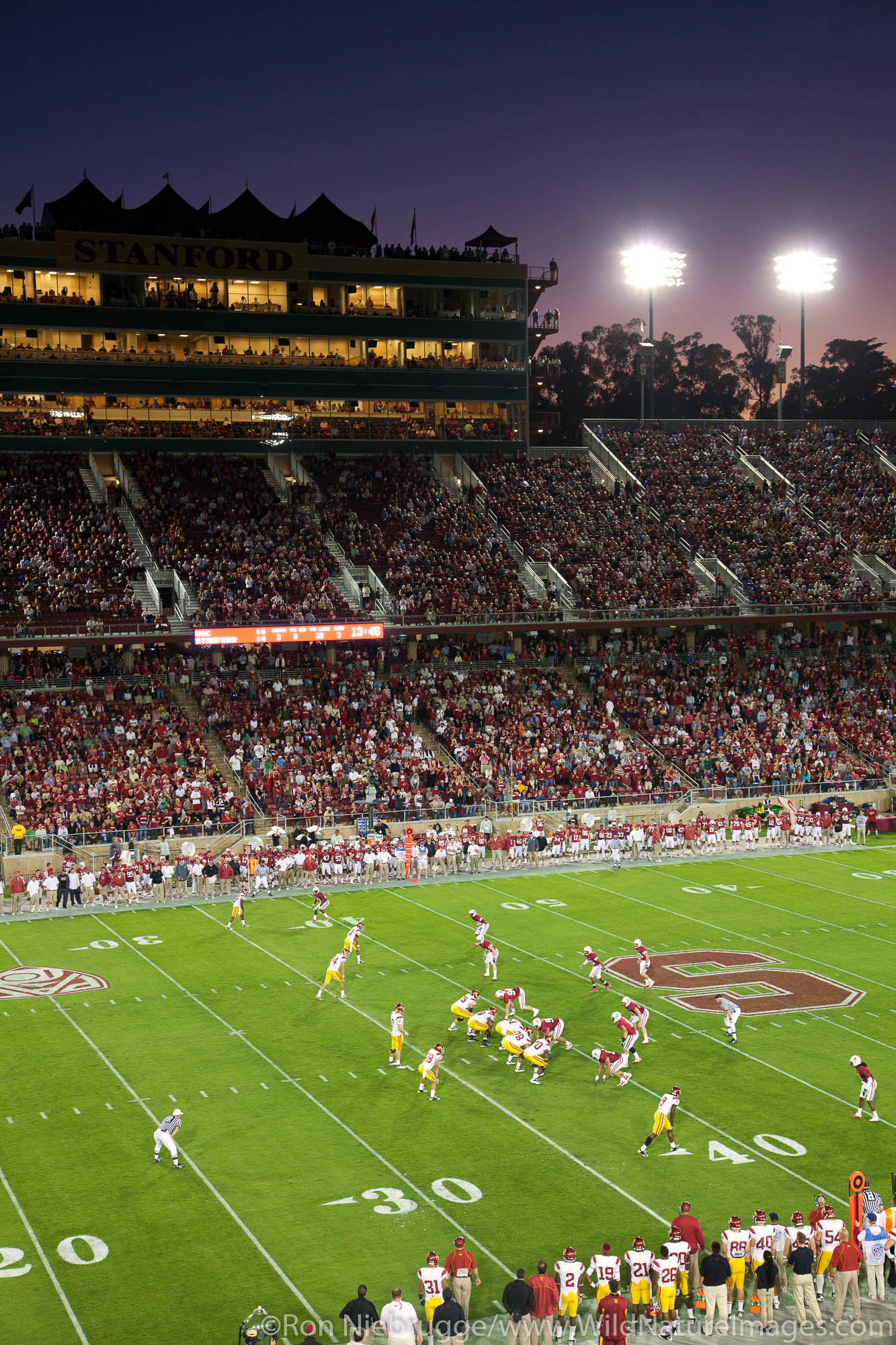 College football game at Stanford Stadium, Stanford, CA