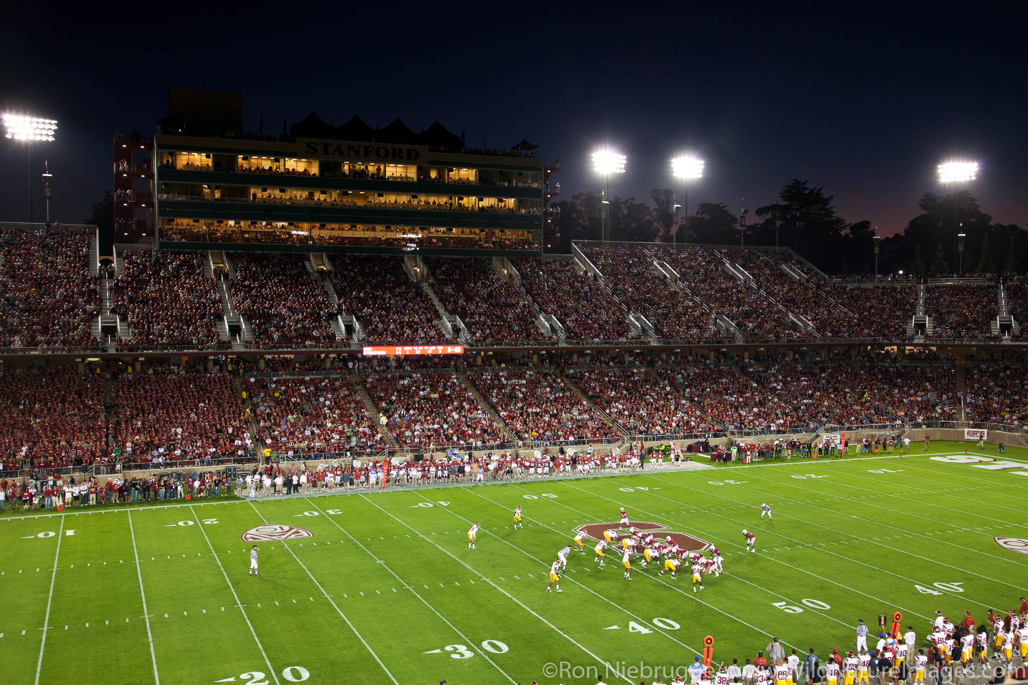 College football game at Stanford Stadium, Stanford, CA
