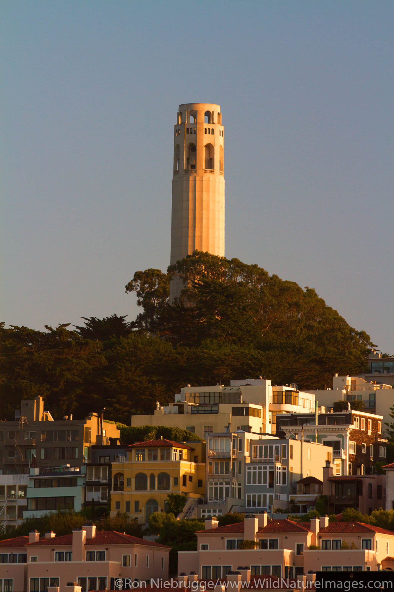 Coit Tower from Fisherman's Wharf, San Francisco, CA