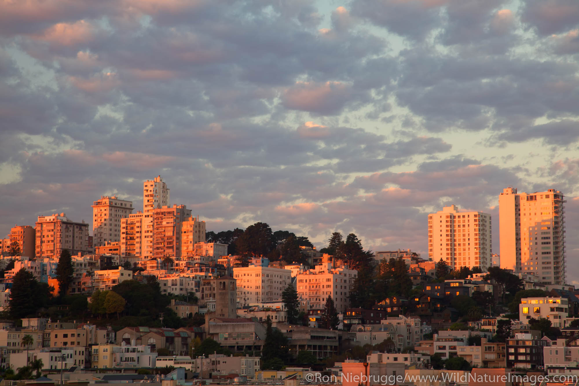 San Francisco skyline at sunrise, San Francisco, CA