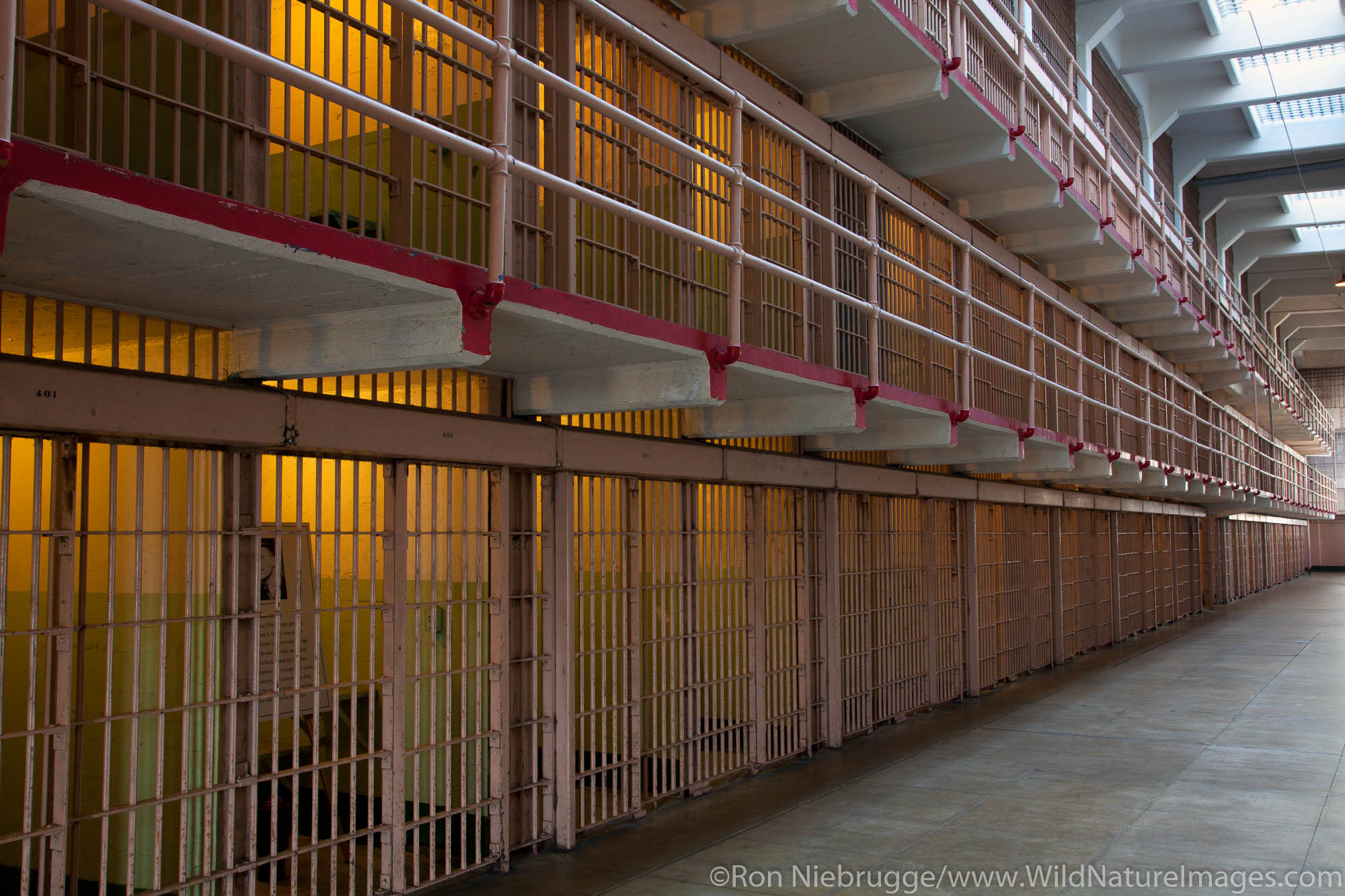 Inside Cellhouse at Alcatraz, Broadway C & D Block, San Francisco, CA