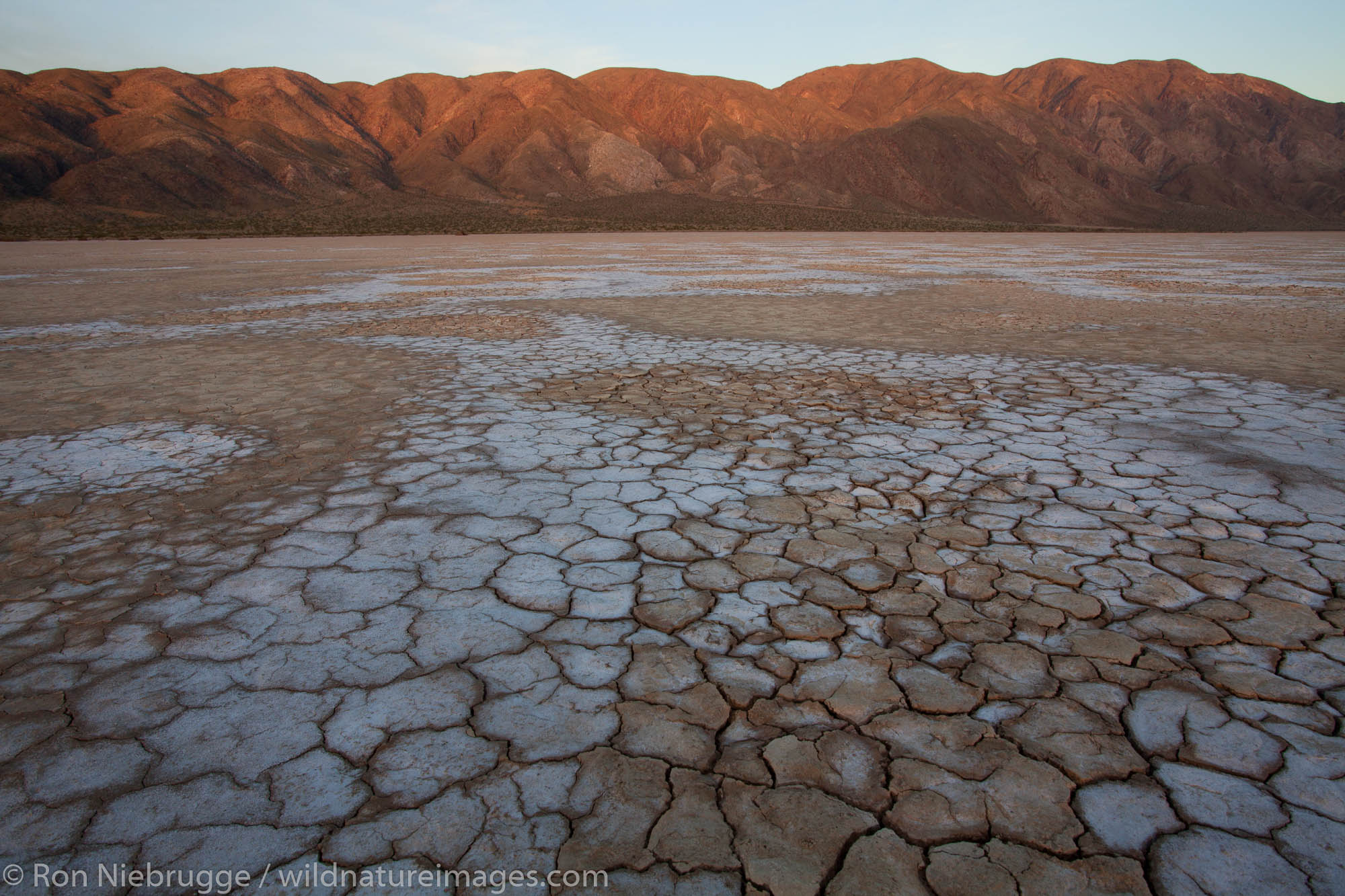 Dry lake bed, Anza-Borrego Desert State Park, California.