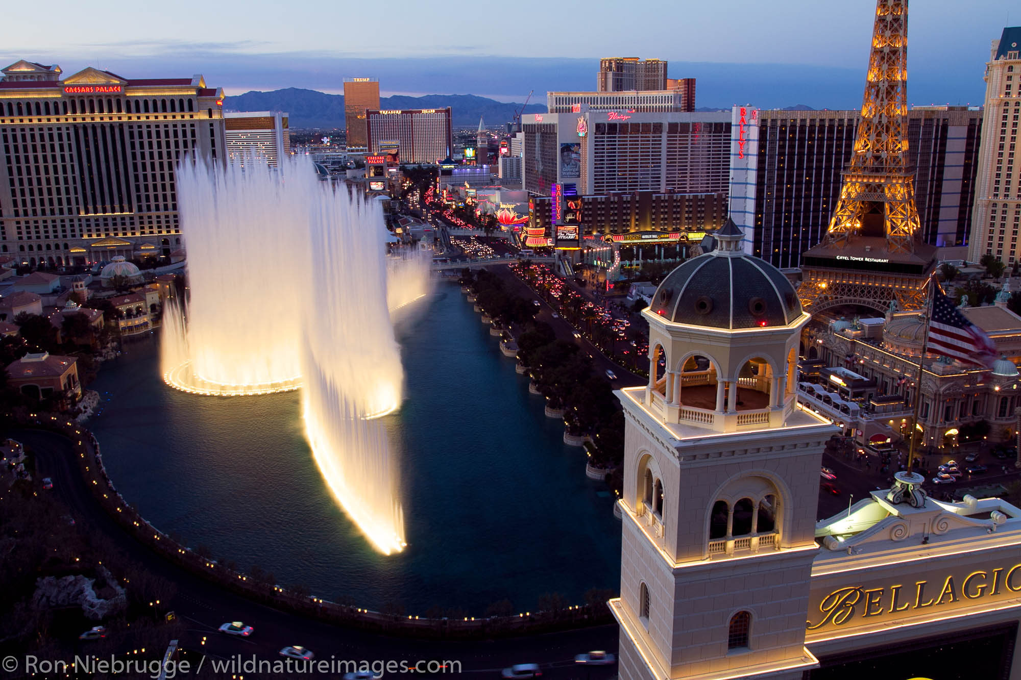 Bellagio Fountain, along the Strip, Las Vegas, Nevada.