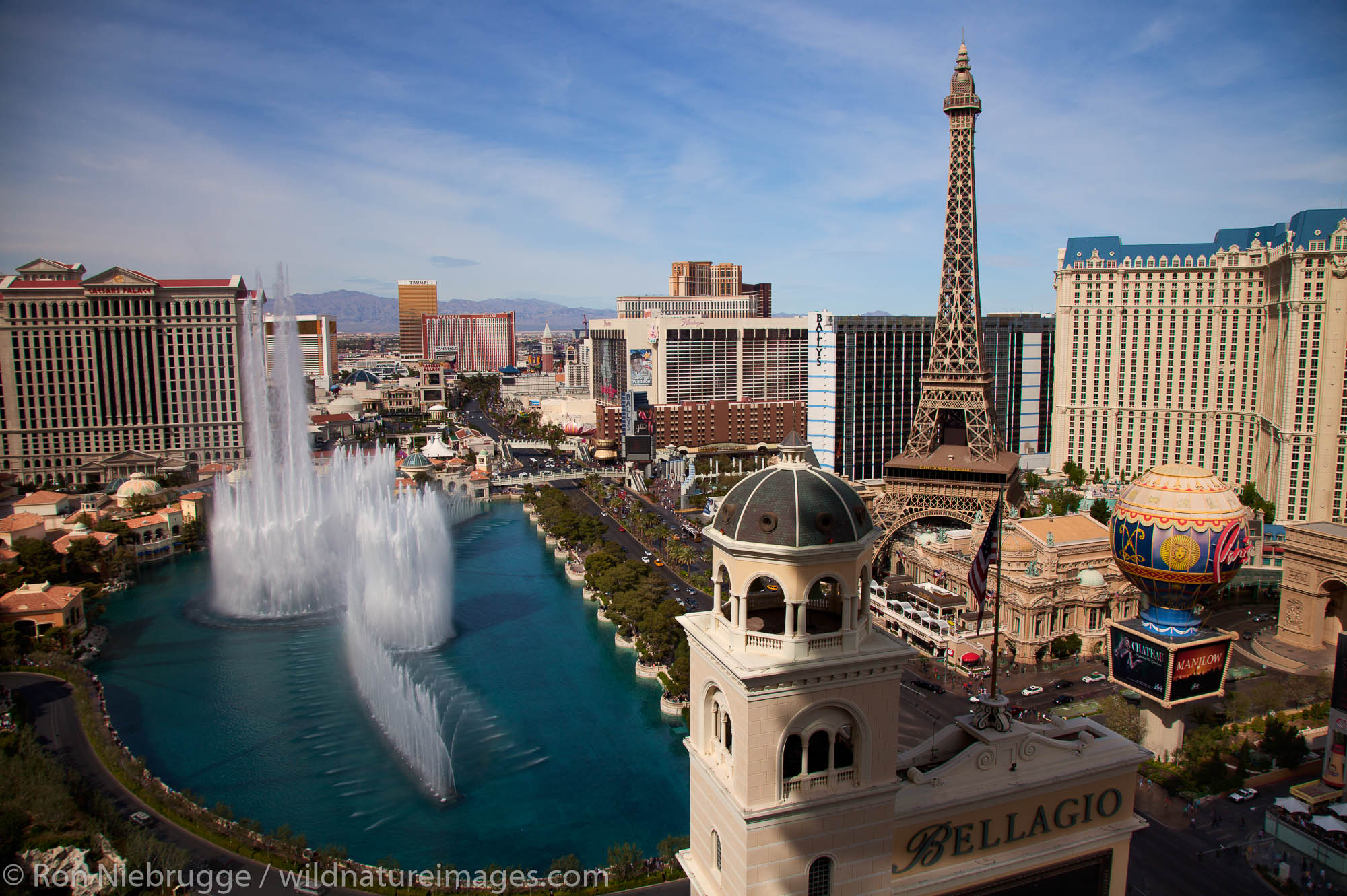 View of the Bellagio Fountain, Las Vegas, Nevada.