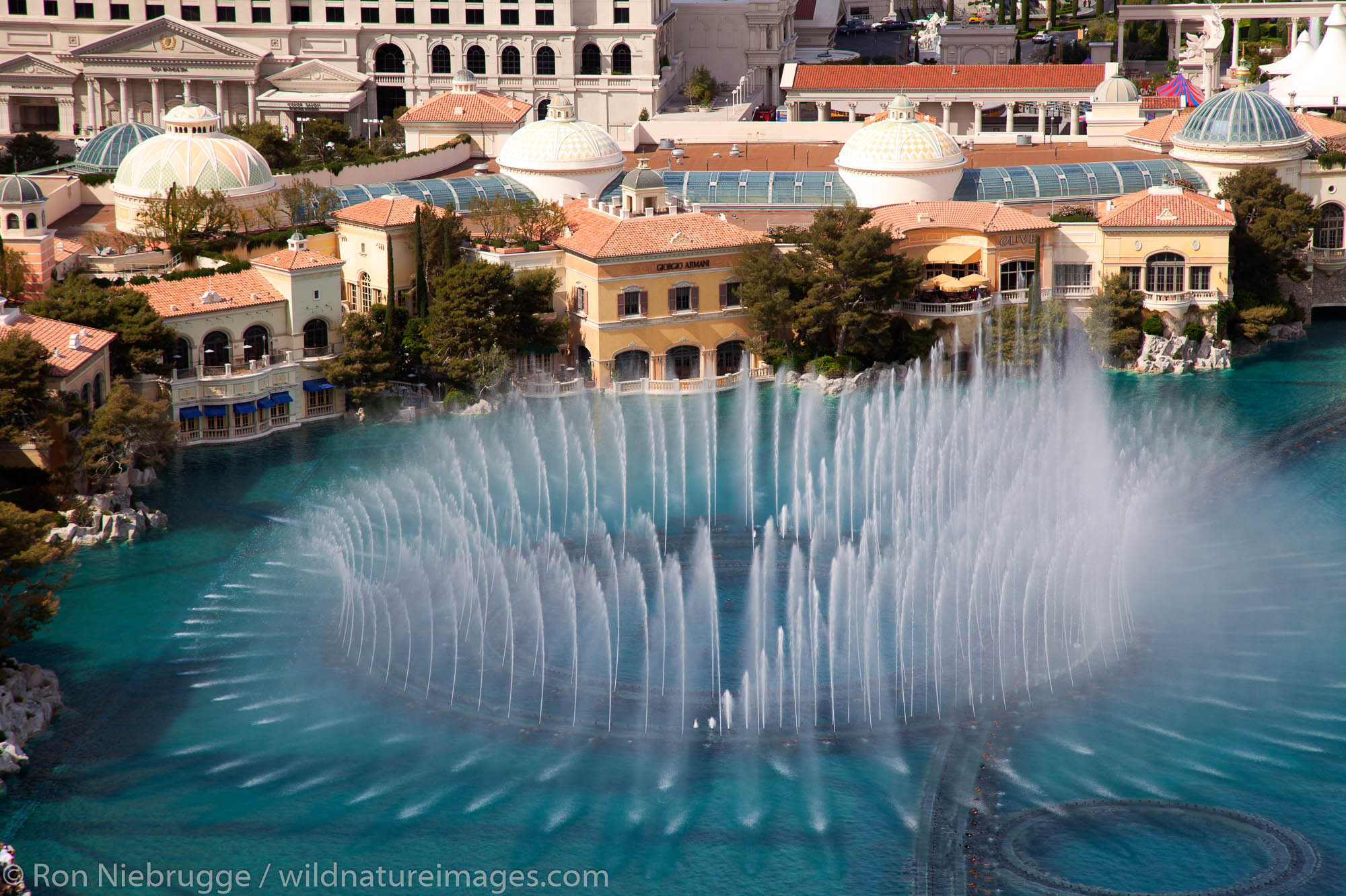 View of the Bellagio Fountain, Las Vegas, Nevada.