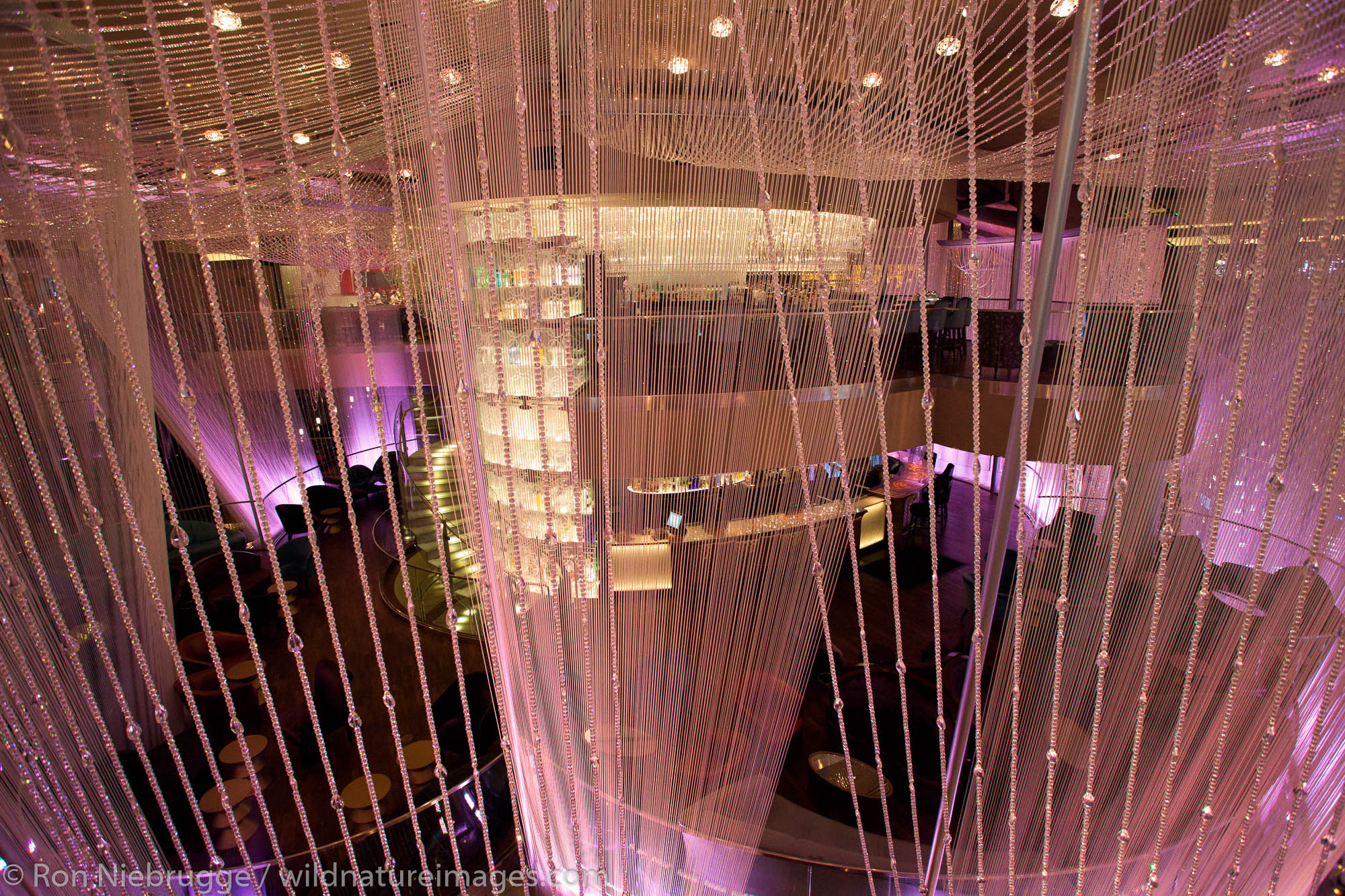 The Cosmopolitan Chandelier Bar in The Cosmopolitan, Las Vegas, Nevada.