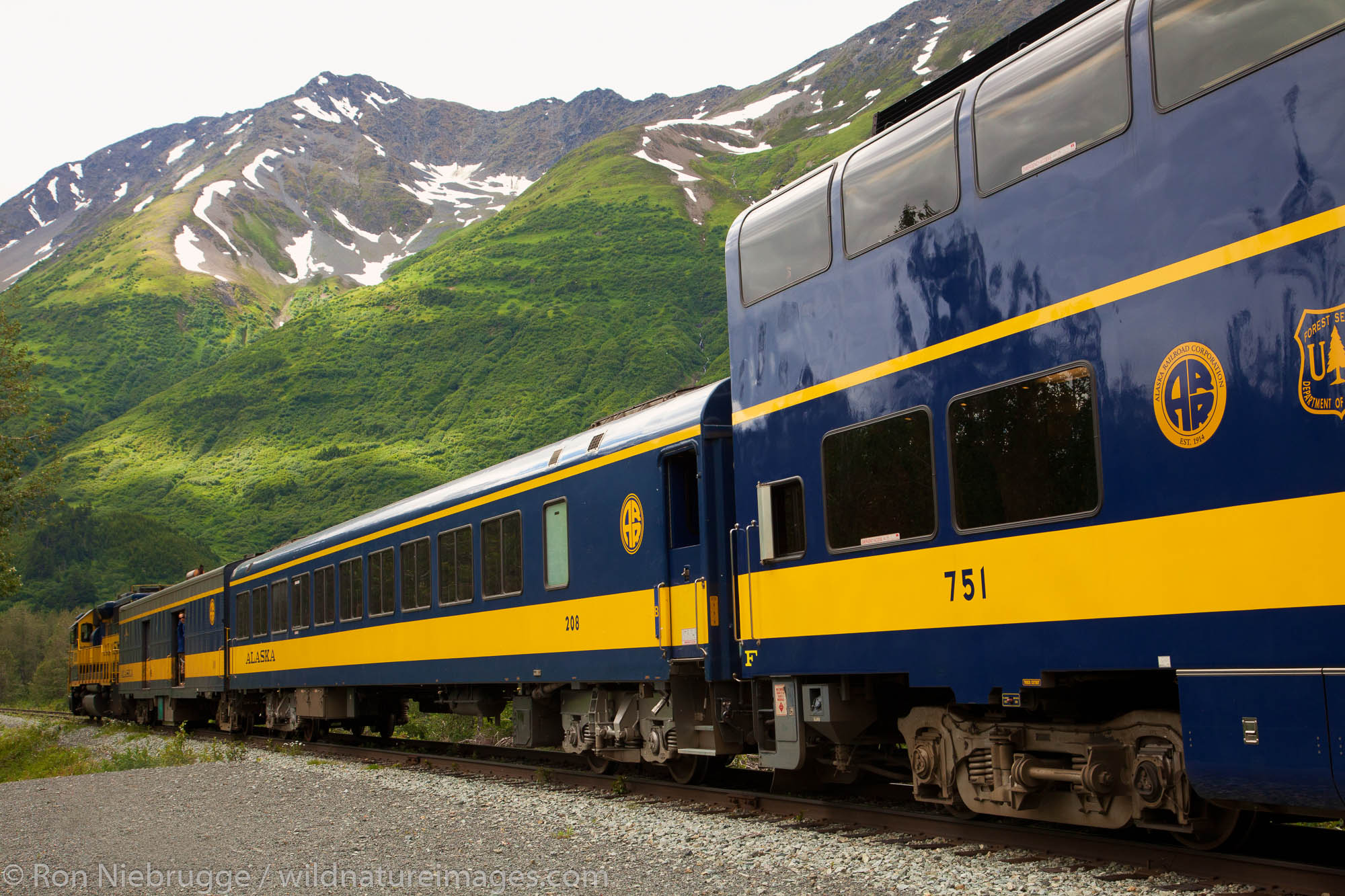 The train to Spencer Glacier, Chugach National Forest, Alaska.