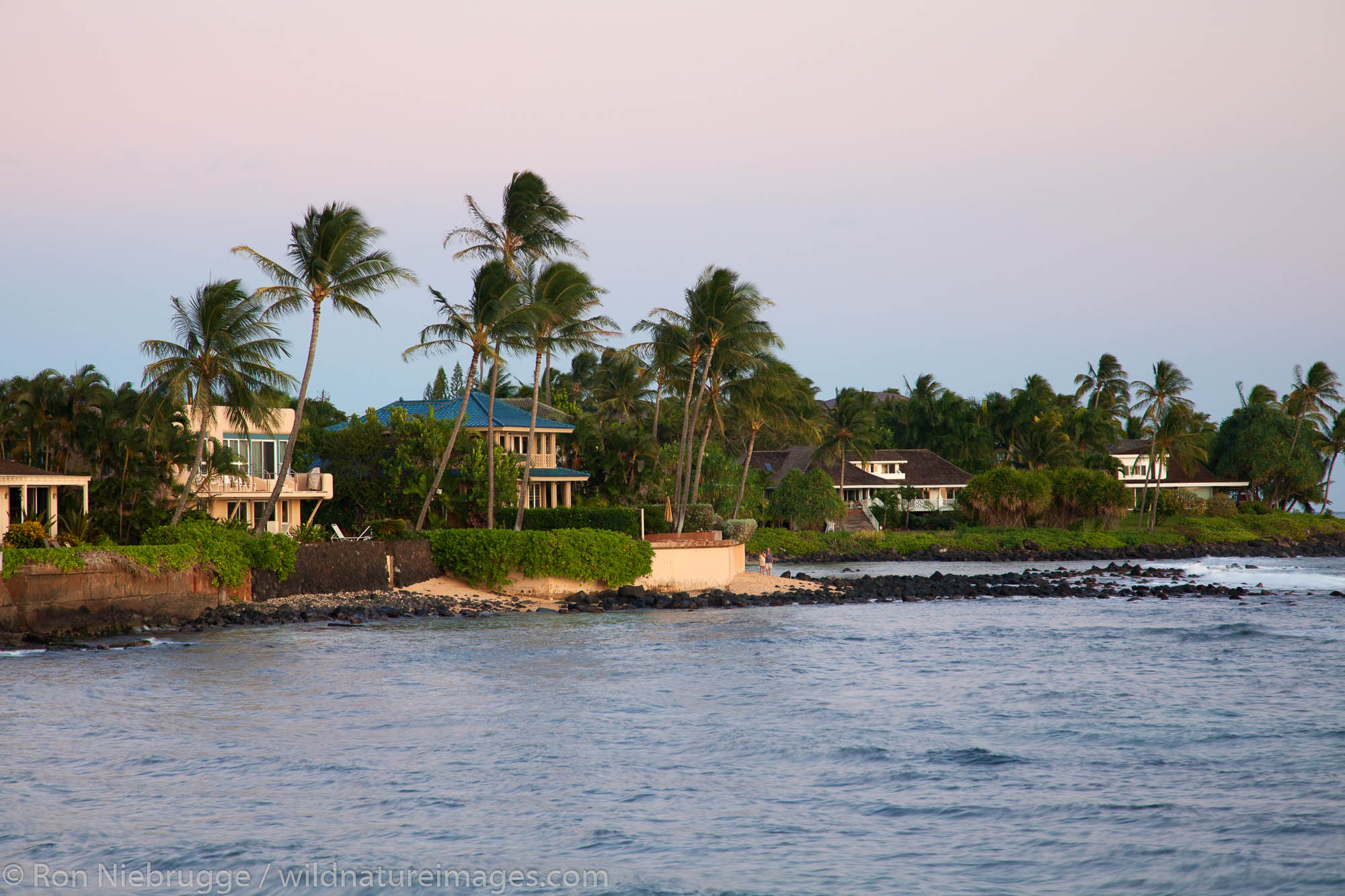 Sunset at Lawai Beach, Po'ipu, Kauai, Hawaii.