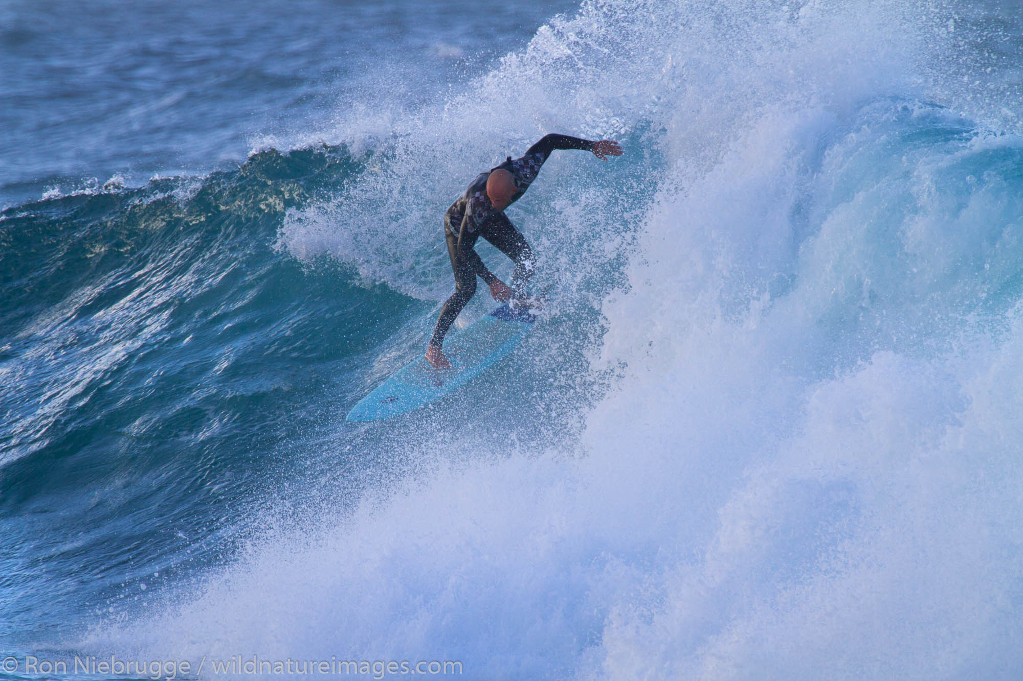 Surfers at Ho'okipa Beach, Maui, Hawaii.