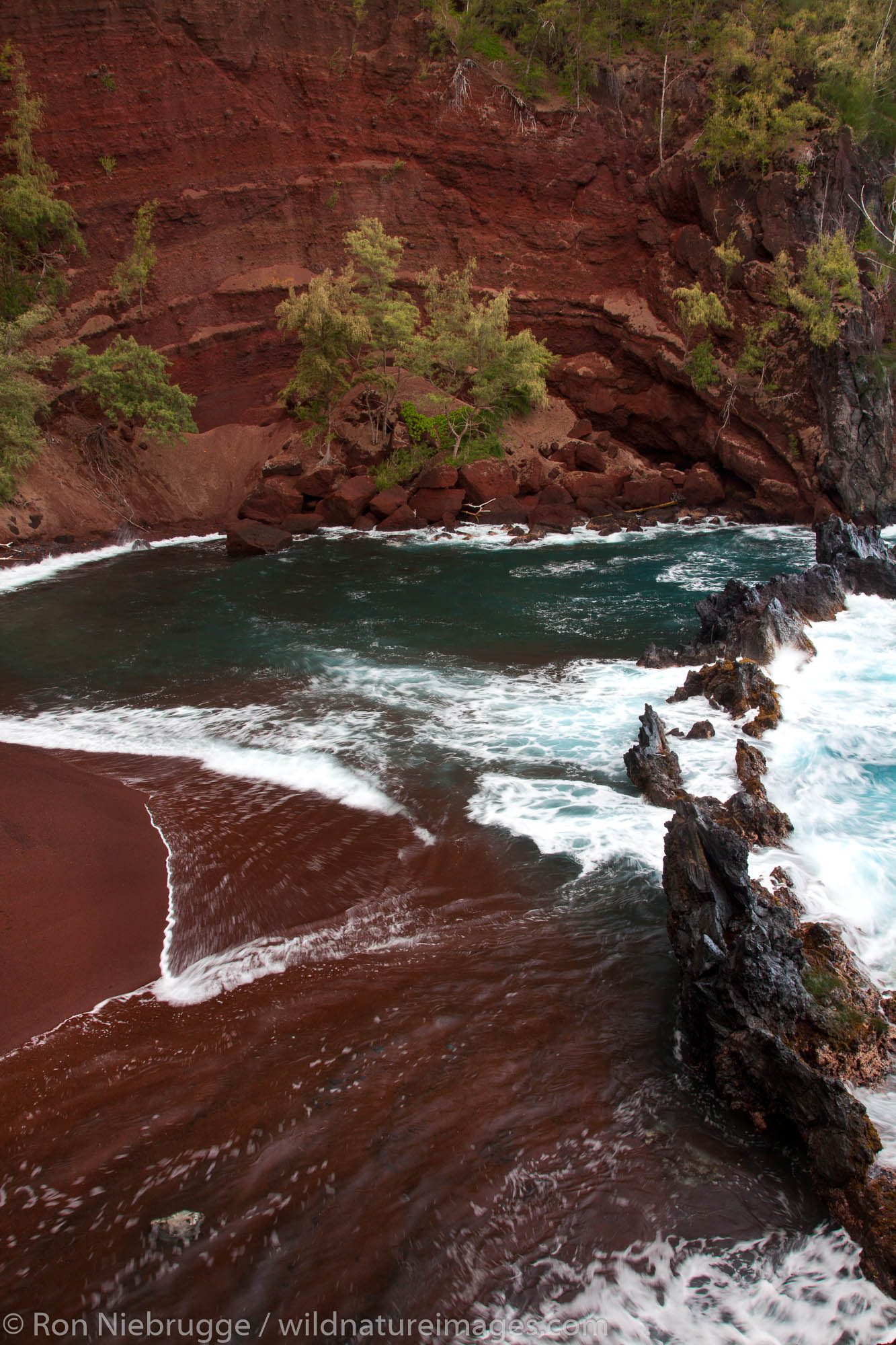 Red Sand Beach, Hana, Maui, Hawaii.