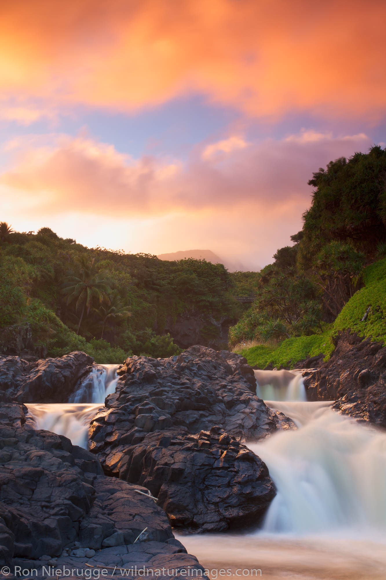 Ohe'o Gulch - aka Seven Sacred Pools, Haleakala National Park, near Hana, Maui, Hawaii.