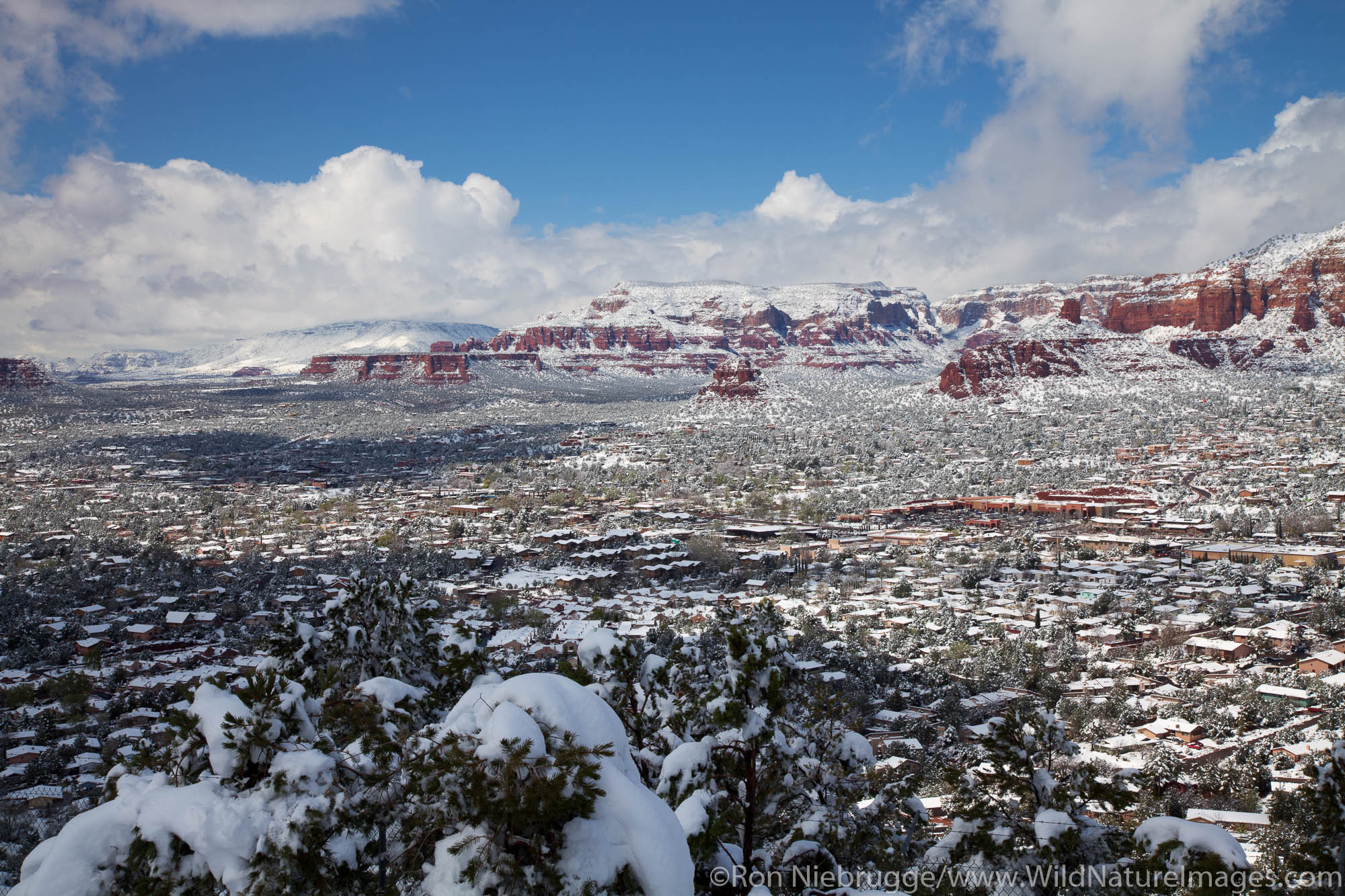 Winter snow, Sedona, Arizona.