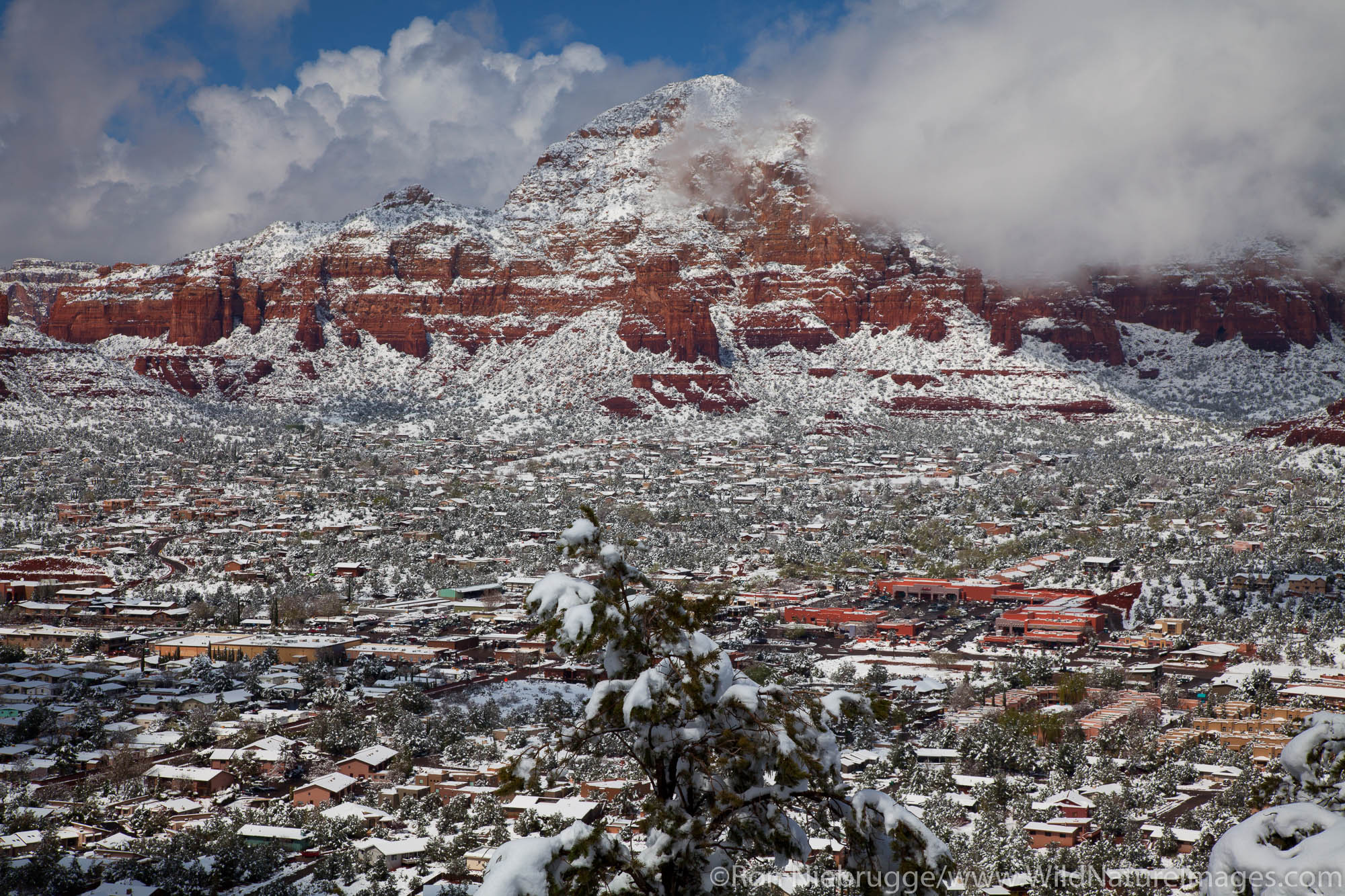 Winter snow, Sedona, Arizona.