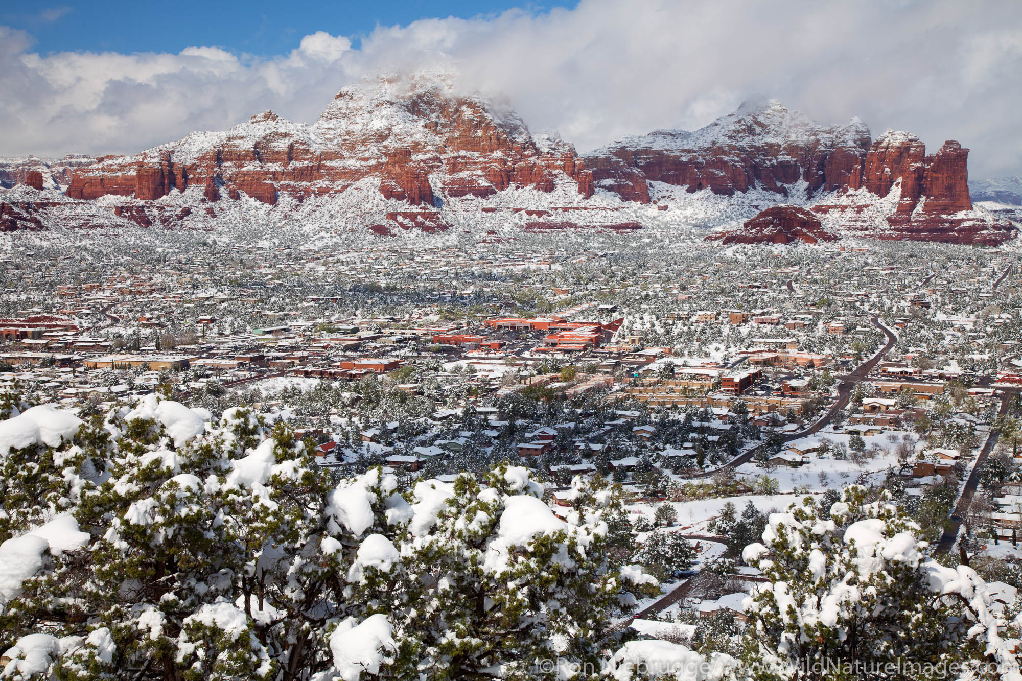 Winter snow, Sedona, Arizona.