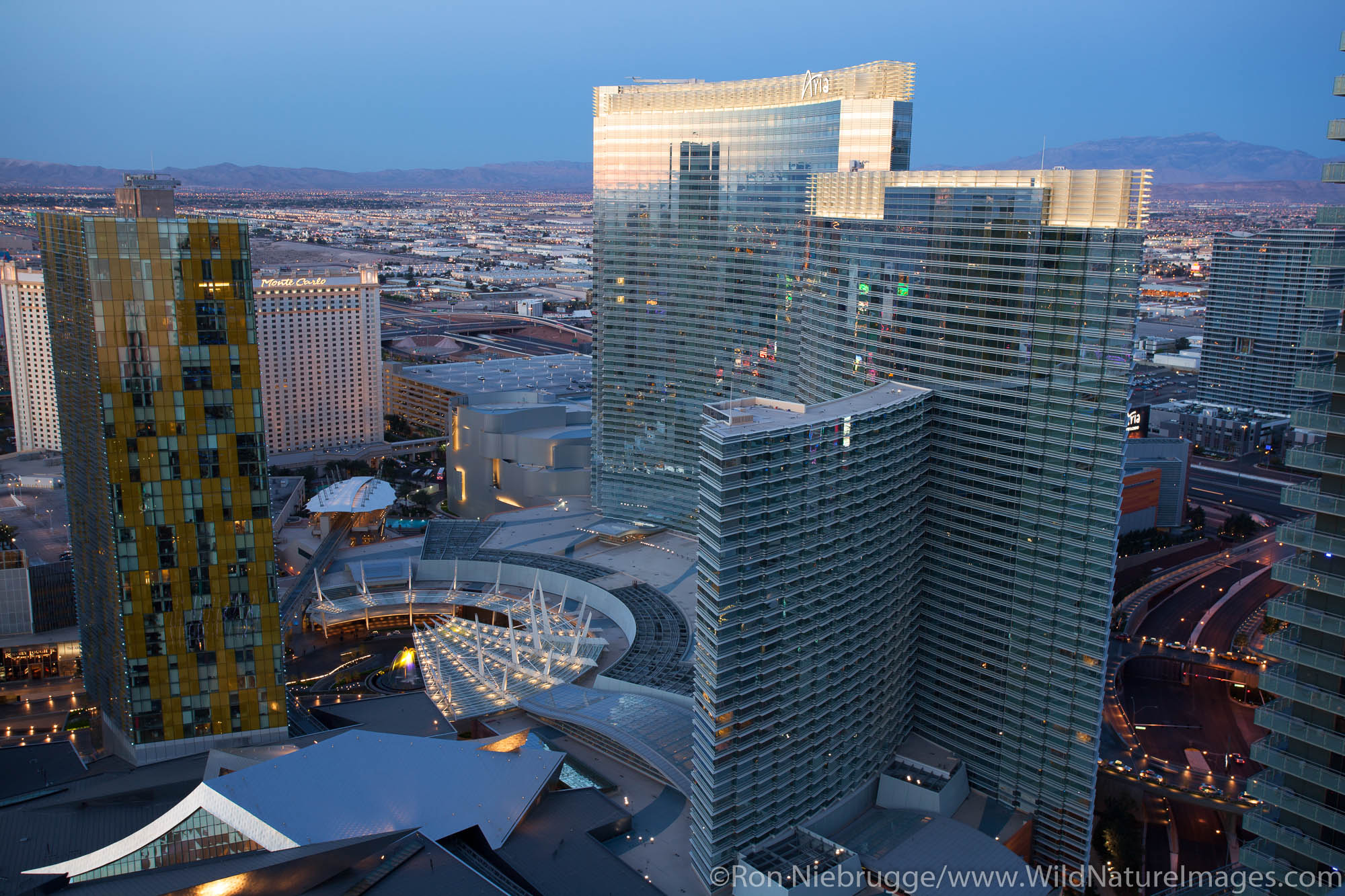 The Aria Hotel and Casino, City Center, Las Vegas, Nevada.