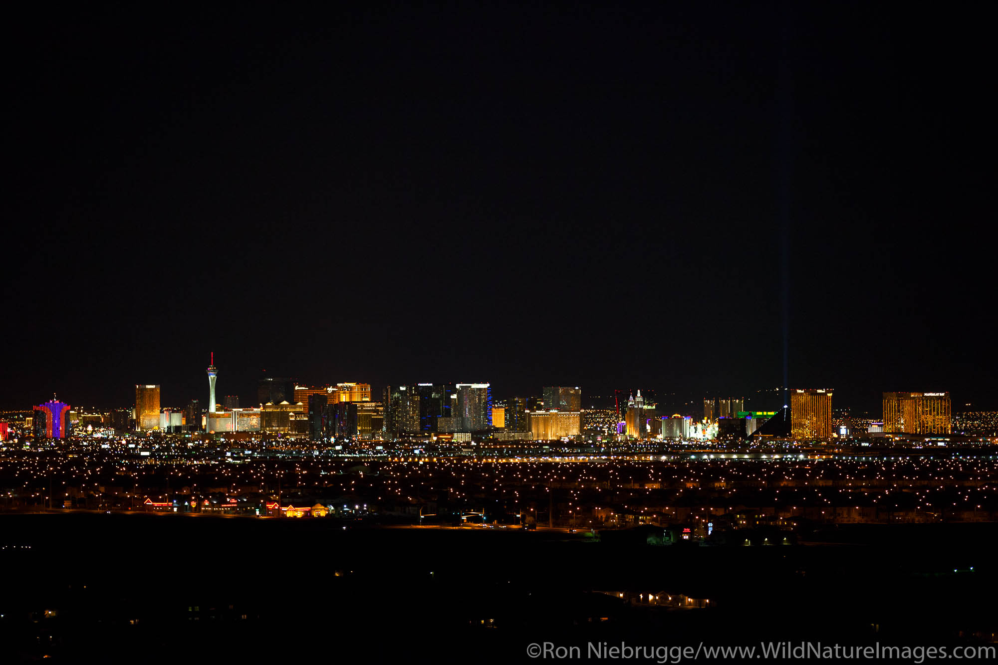 Las Vegas Strip at night, Nevada.
