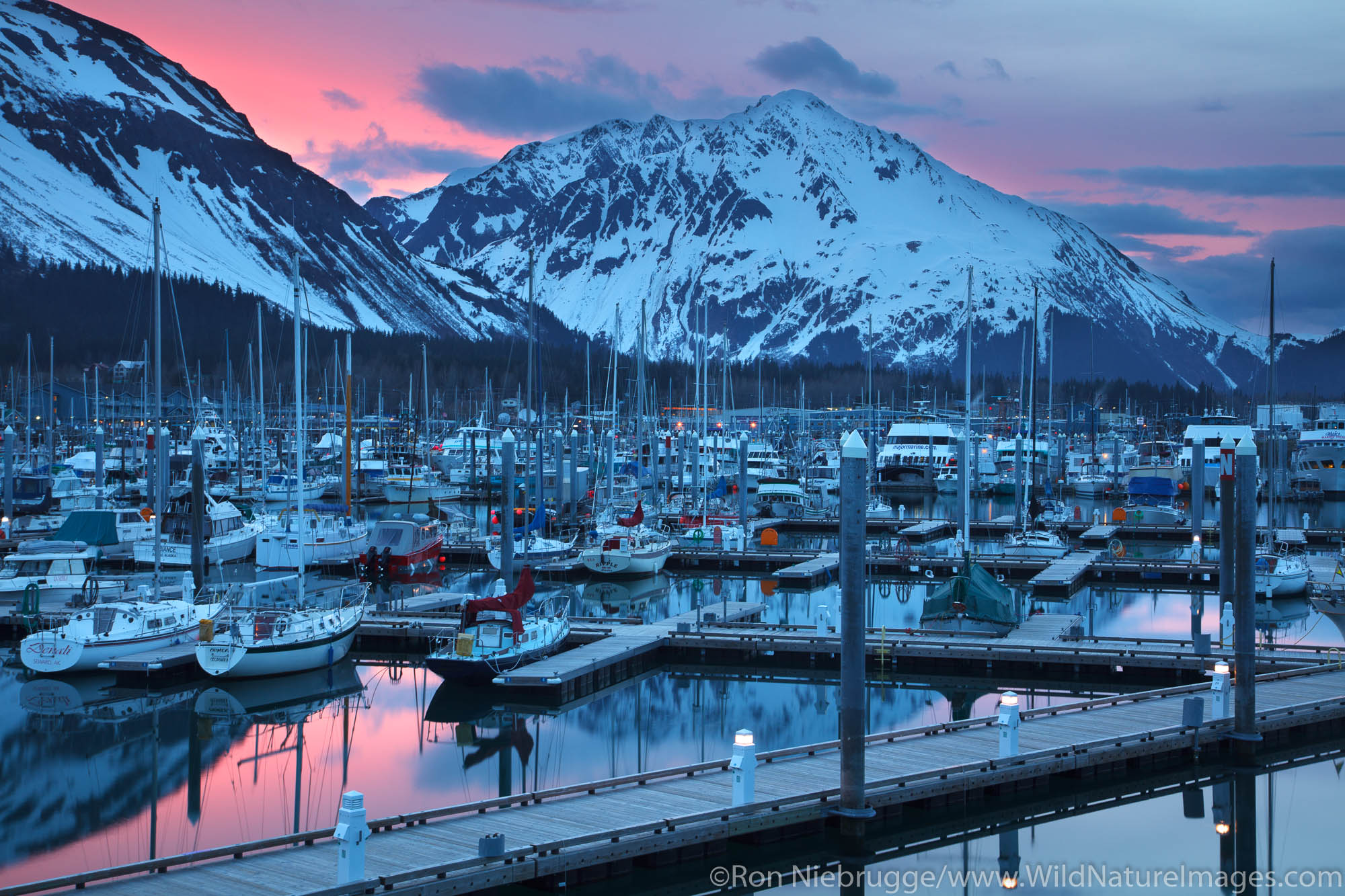 Seward Small Boat Harbor, Resurrection Bay, Seward, Alaska.