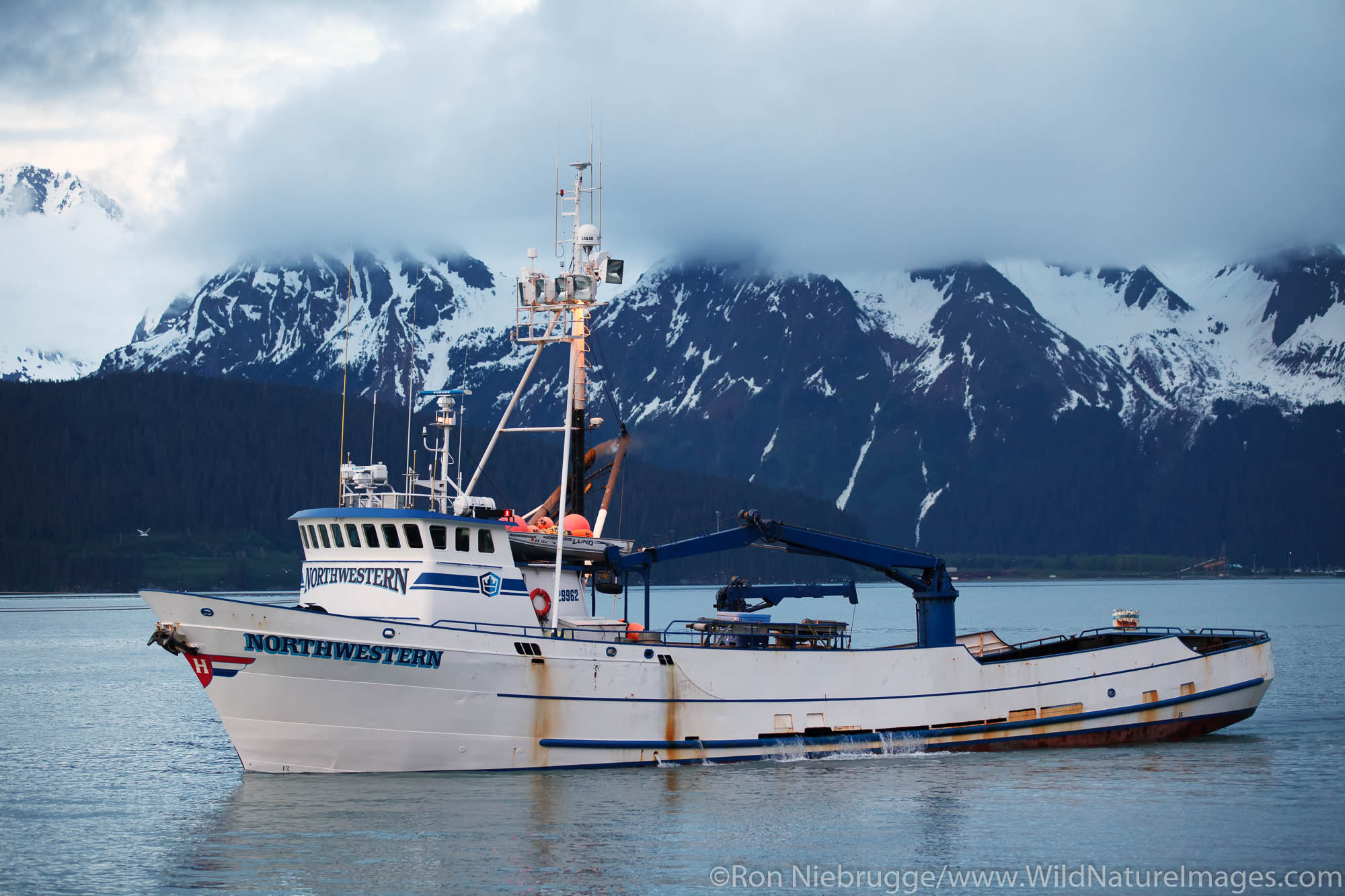 Featured in the TV show Deadliest Catch, the F/V Northwestern, Resurrection Bay, Seward, Alaska.