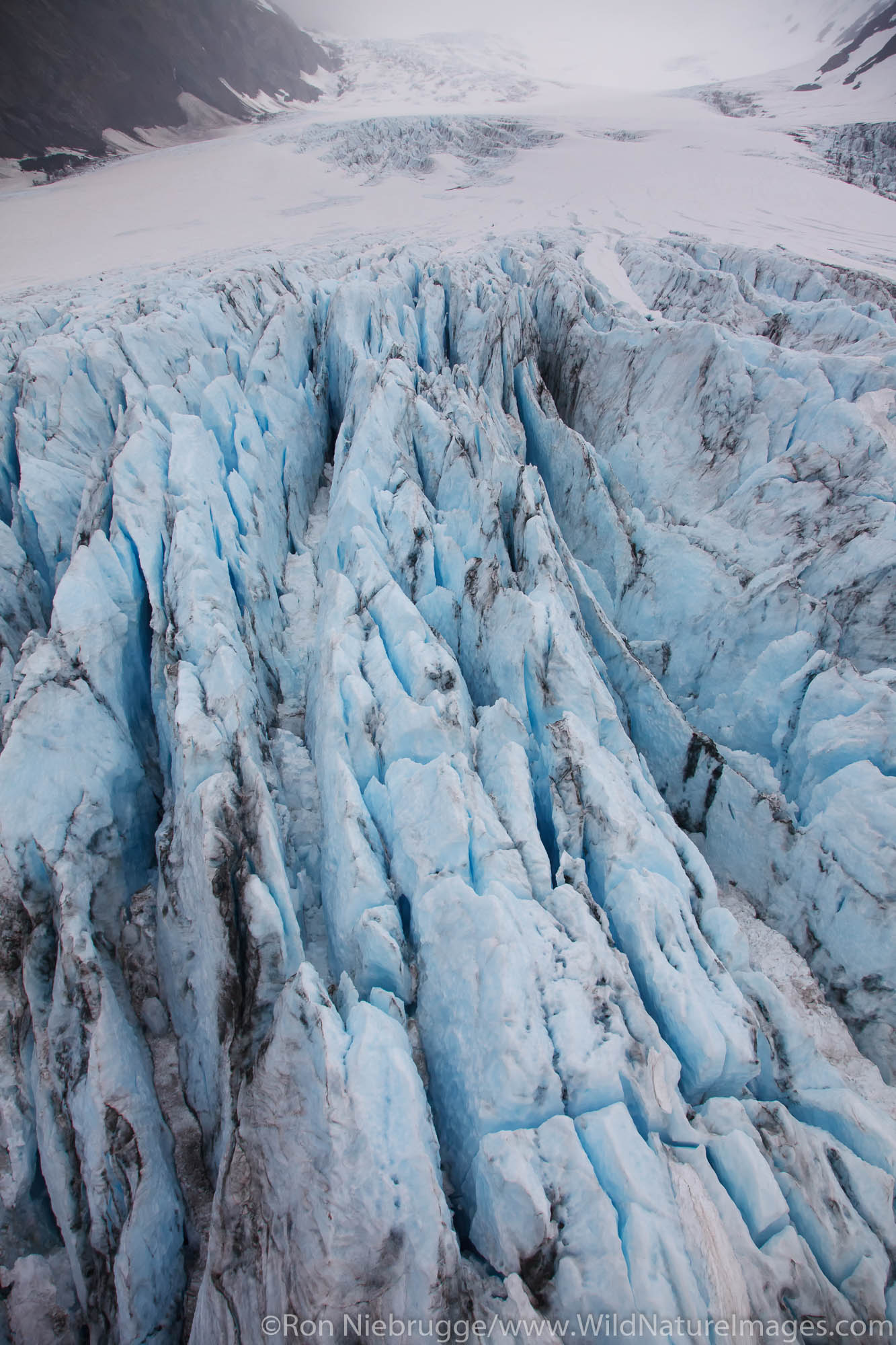 Aerial, Twentymile Glacier, Chugach National Forest, Alaska.
