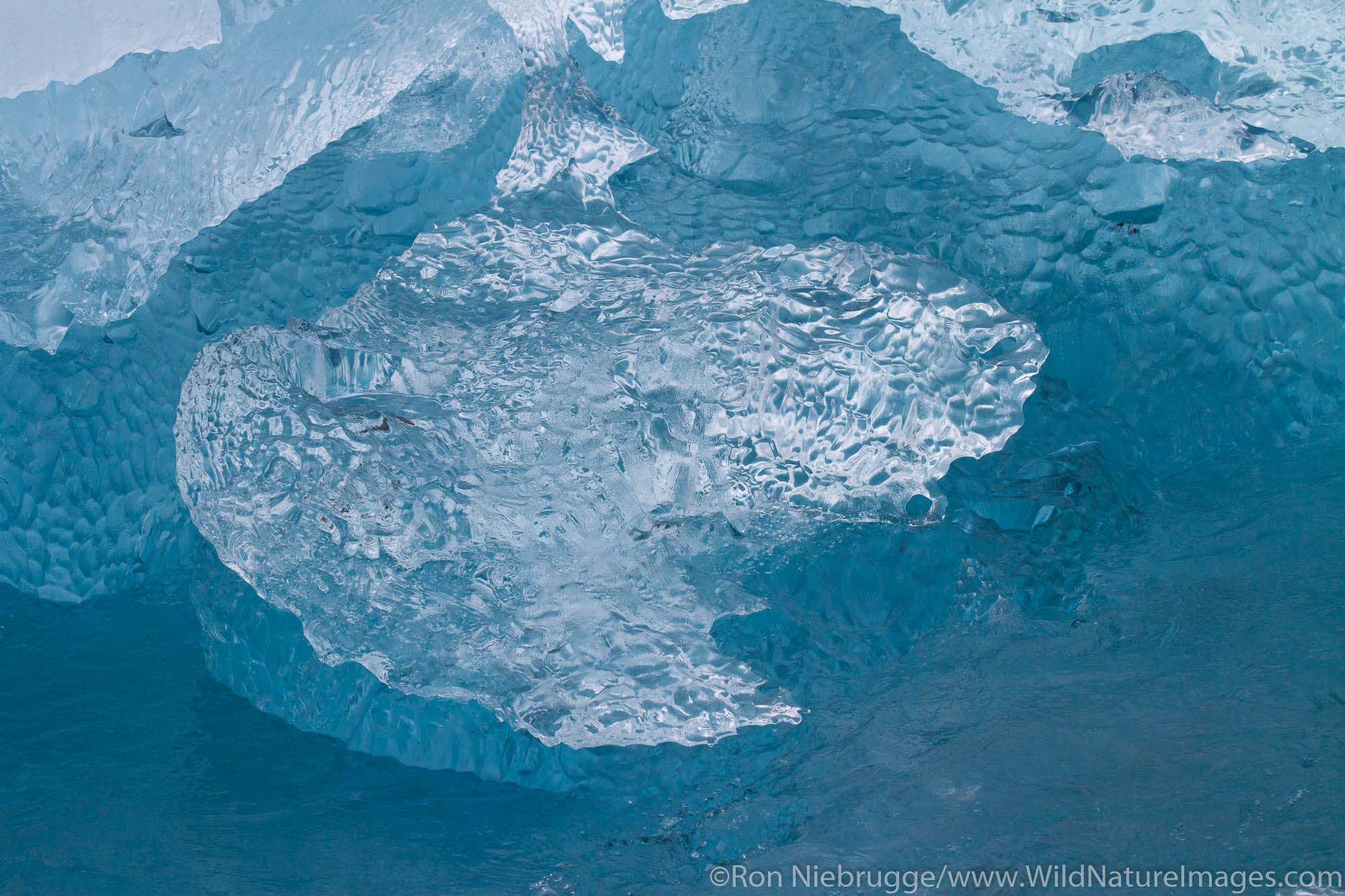 An iceberg from Aialik Glacier, Kenai Fjords National Park, near Seward, Alaska.